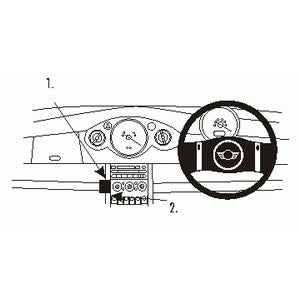 ClicOn No Holes Angled Dash Mount for Mini Cooper (2001-2006) & Mini Cooper Convertible (2001-2007) - Perfect for GPS, Phone & Dash Cam Installation - Easy Car Accessory Mounting Solution