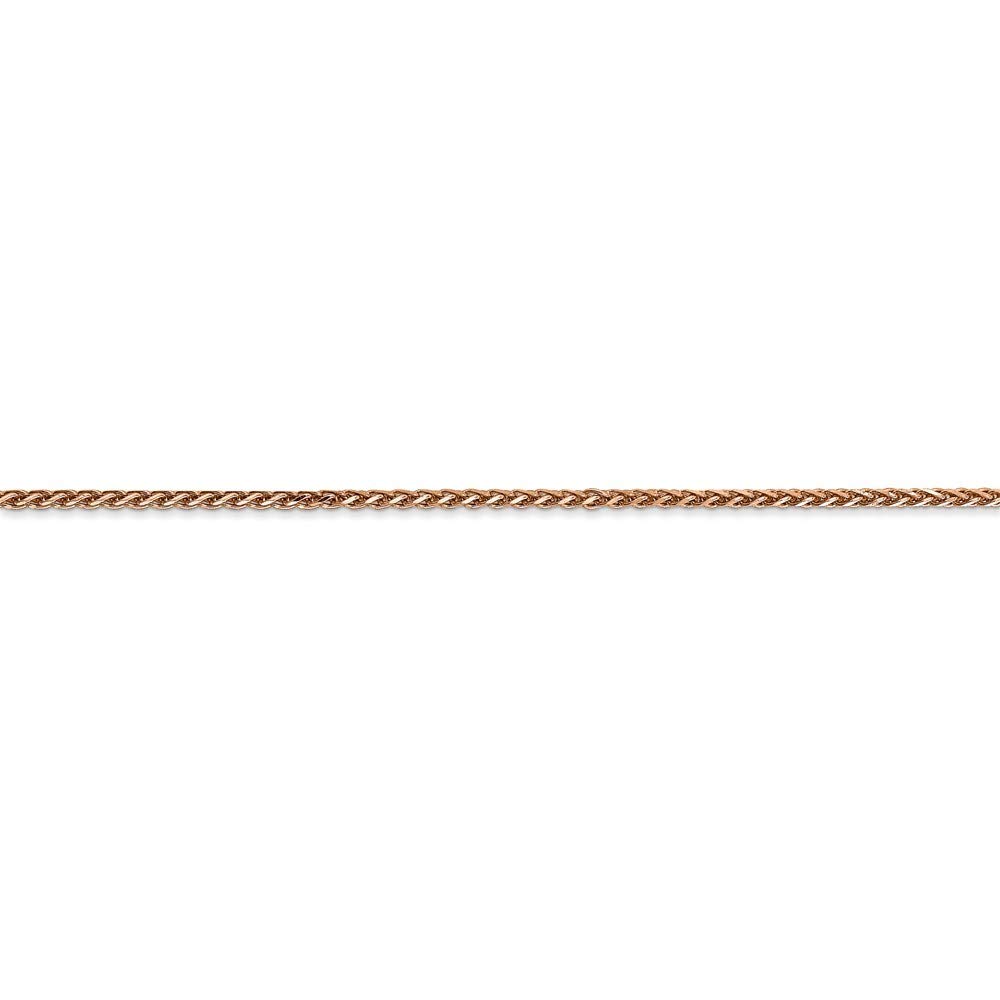 14K Rose Gold 1.4mm Spiga Chain Necklace for Women - 20 Inch Italian Cable Link Jewelry - Perfect for Valentine's Day Gifts, Anniversary & Everyday Elegance