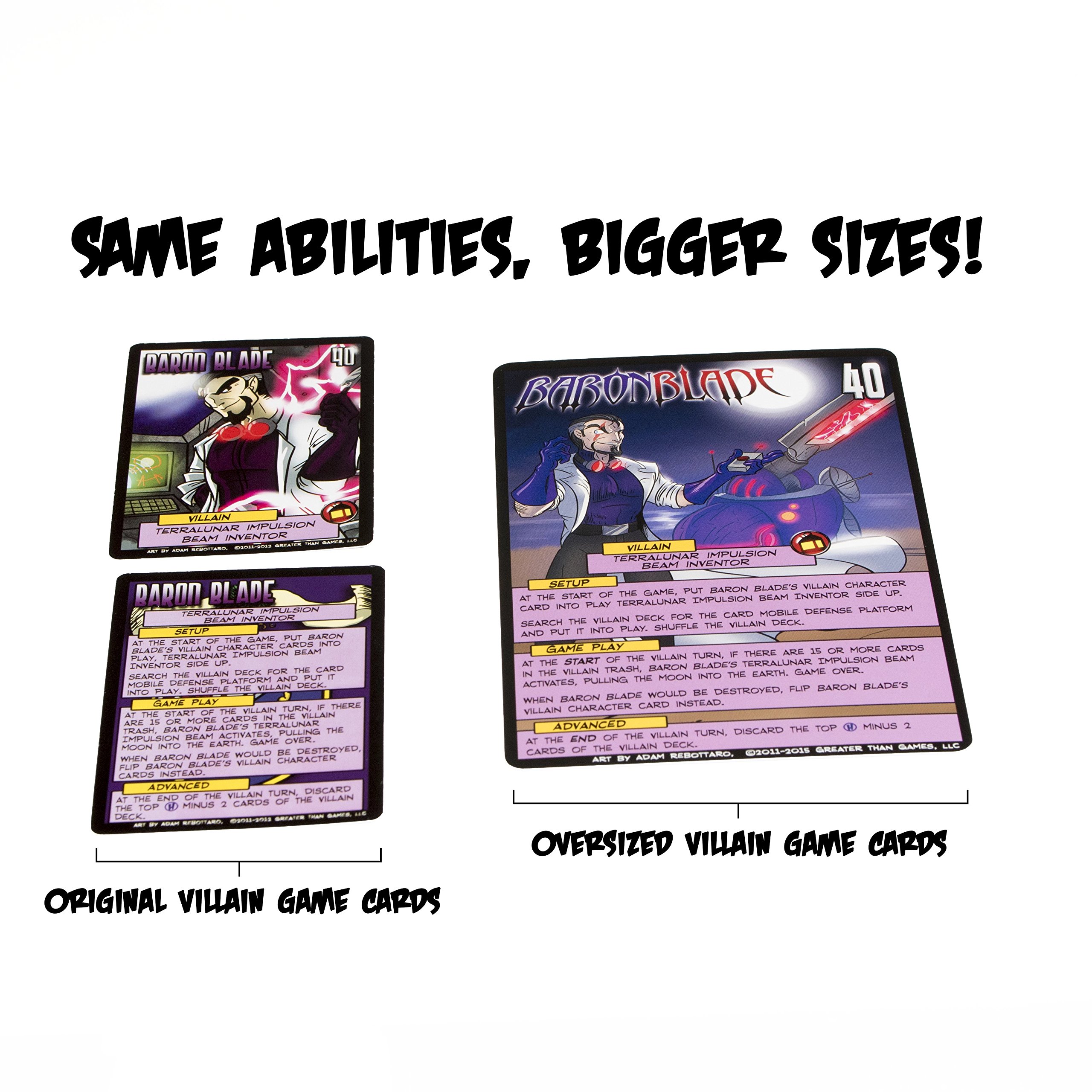 Greater Than Games Sentinels of The Multiverse: Oversized Villain Character Cards Game - Enhance Your Superhero Board Game Nights