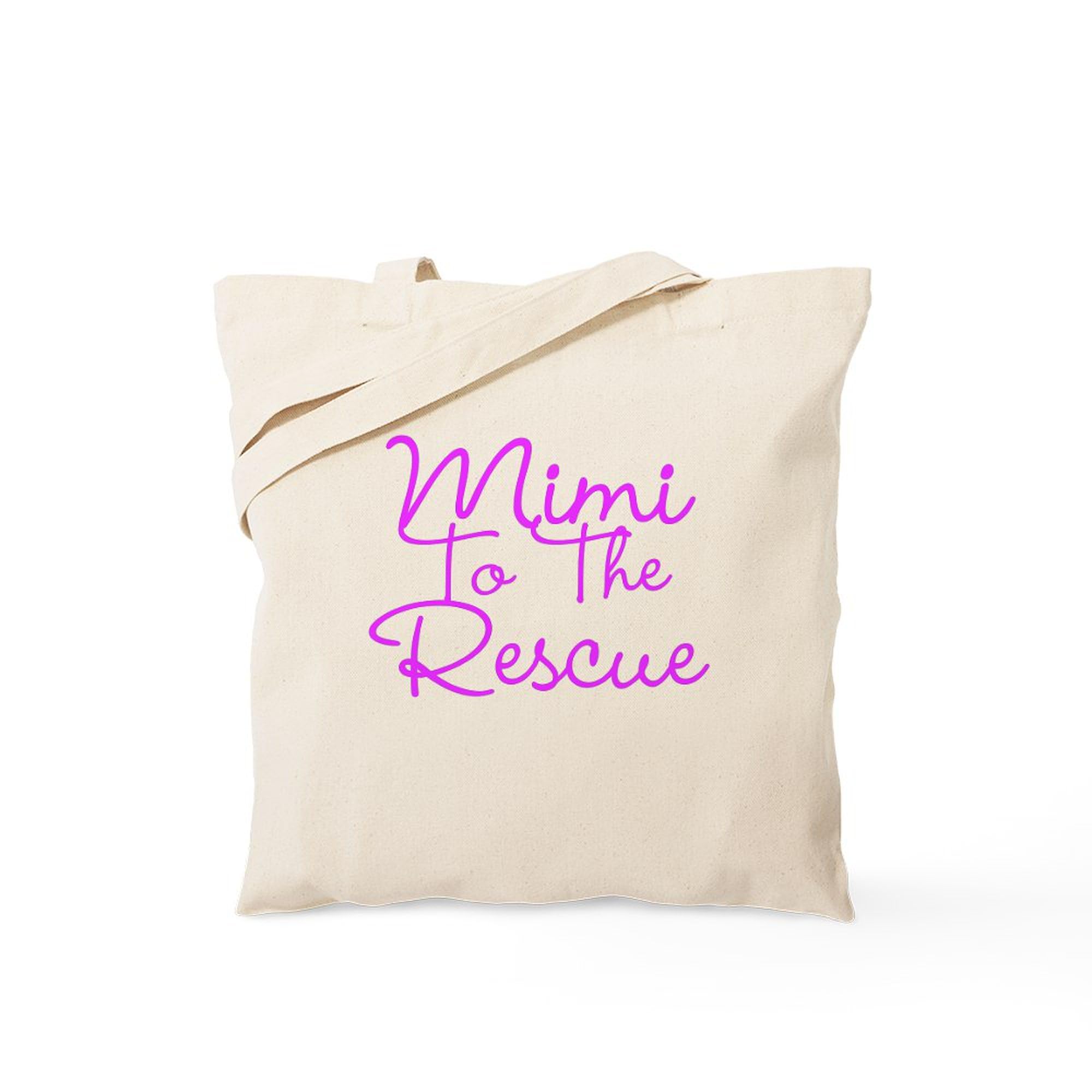 Mimi To The Rescue Natural Canvas Tote Bag - Eco-Friendly Reusable Grocery Shopping Bag for Women, Beach, Work & Daily Use