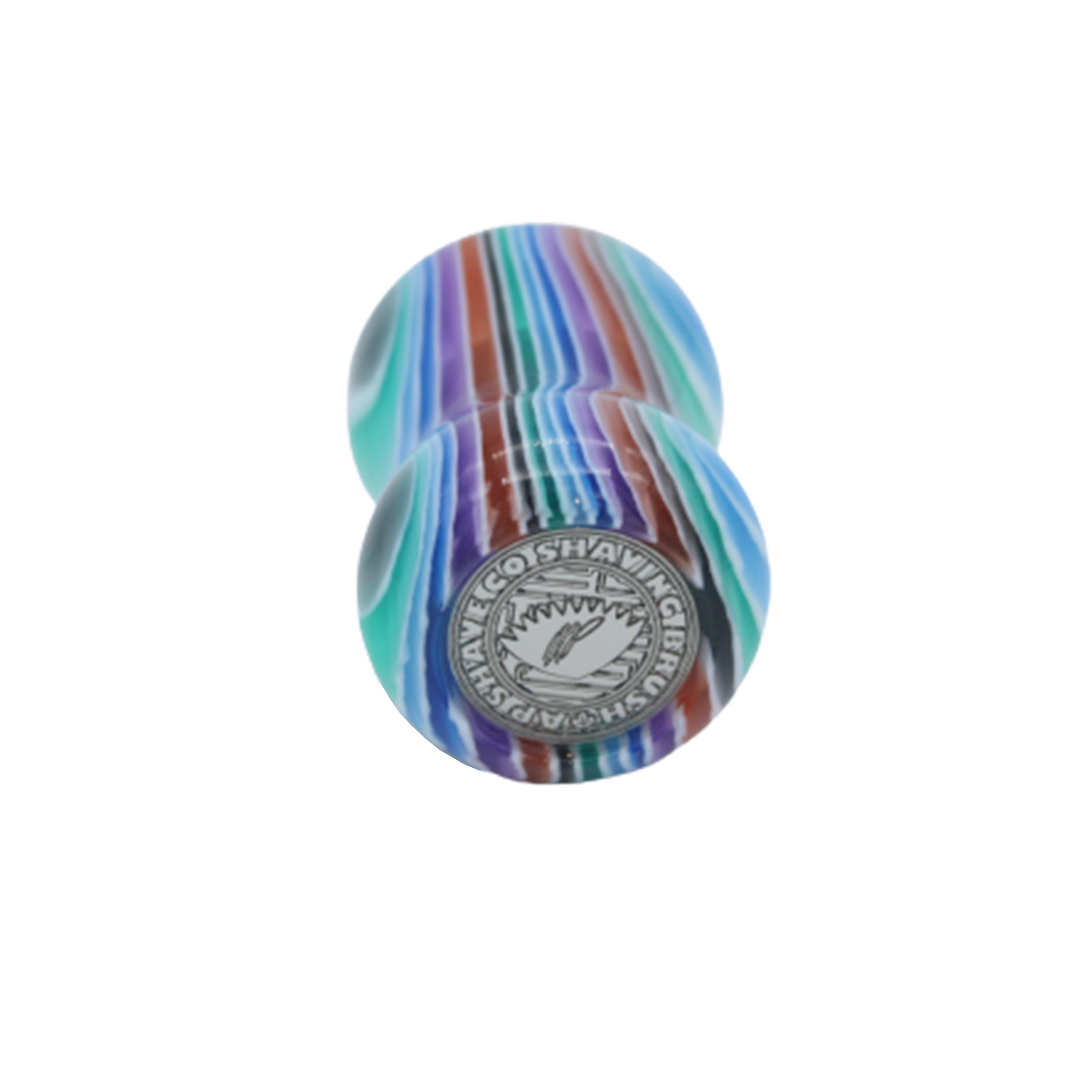 Premium Blue Stripe Handcrafted Shaving Brush Handle - Fits 24mm & 22mm Knots - Perfect for Wet Shaving & Grooming Gifts for Men