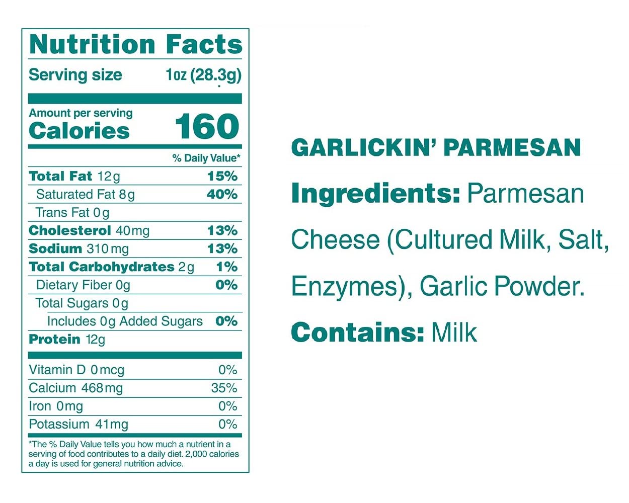 Moon Cheese Garlickin' Parmesan Cheese Bites - 1 Ounce (12-Pack) | Crunchy Protein-Rich Snack | 100% Real Cheese | Keto-Friendly, Low-Carb | Perfect for Parties, Office Snacks & On-the-Go