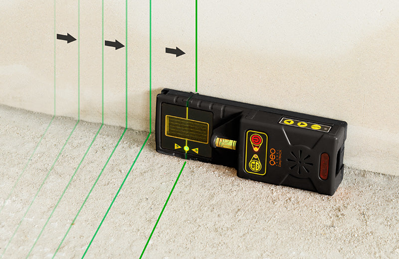 Geo FENNEL EasyTRACK Self-Leveling Line Laser Level - Professional Cross-Line Laser for Construction, Carpentry, and Tile Installation (Indoor/Outdoor Use)