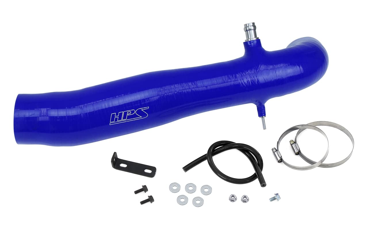 HPS Performance Blue Silicone Air Intake Hose Post MAF Tube 57-1827-BLUE - High Flow Replacement for Turbo & Performance Cars - Perfect for Racing, Off-Road & Daily Driving