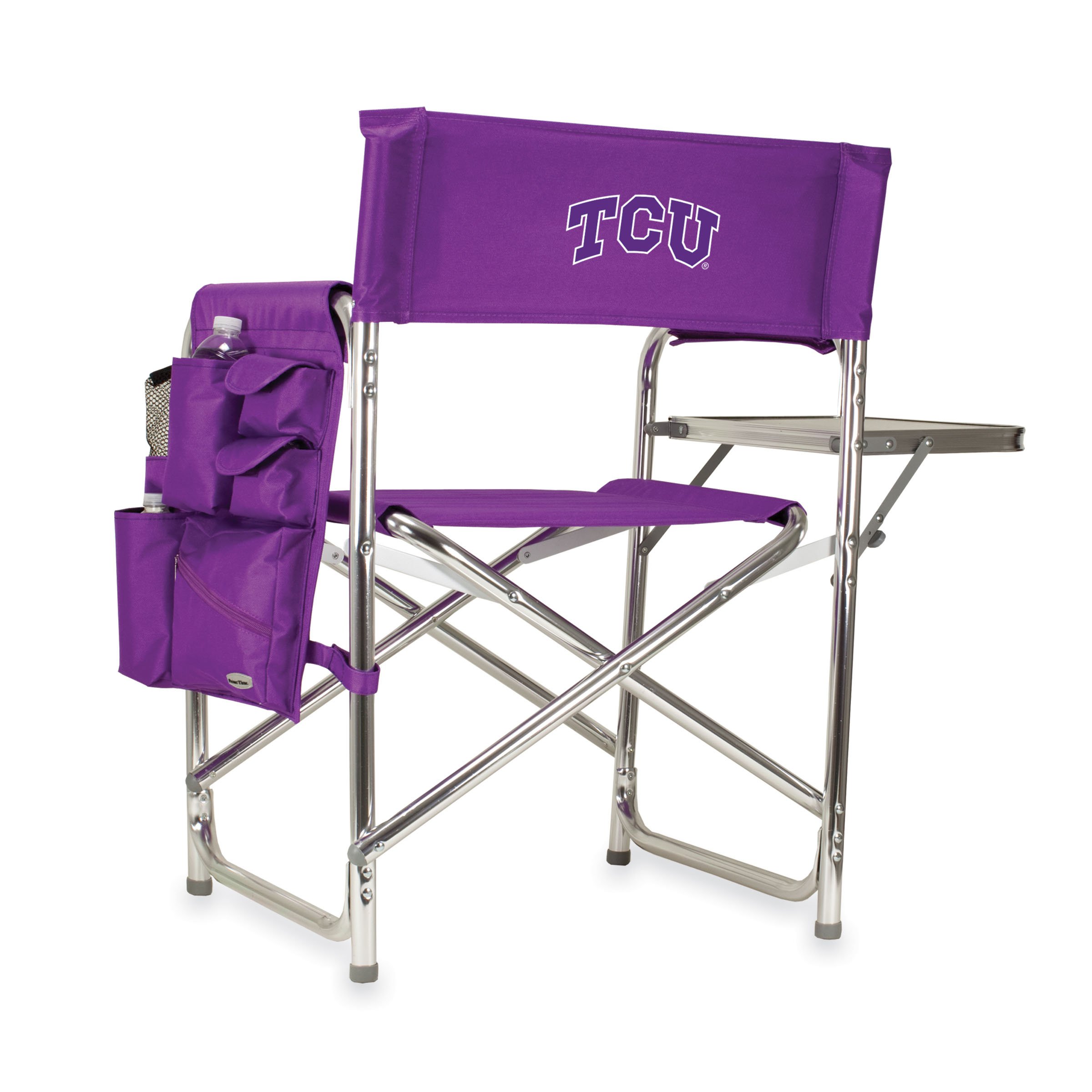 PICNIC TIME NCAA California Bears Folding Sports Chair with Side Table - Portable Beach & Camping Chair for Adults - Perfect for Tailgating, Outdoor Events & Picnics