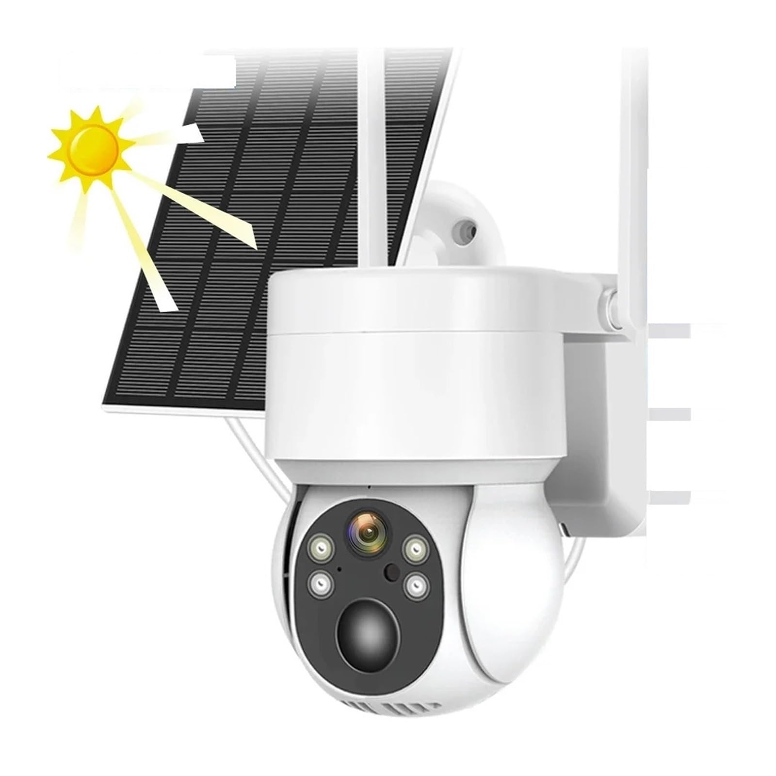 Solar Security Camera with Human Detection - Outdoor IP CCTV, Color Night Vision & Motion Alert for Home Surveillance