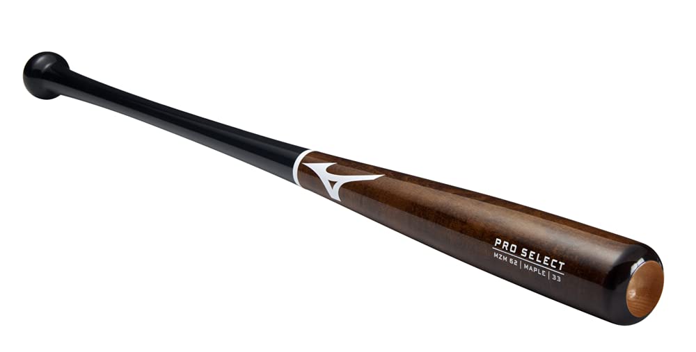 Mizuno Pro Select Maple Wood Baseball Bat - Rock Hard Maple, Compressed Barrel, Ink Dot, Cupped End - Perfect for Professional & Amateur Baseball Games, Training, and Home Practice
