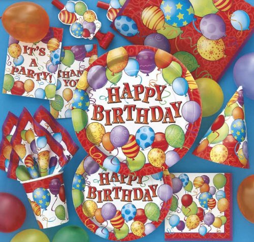 **Colorful Birthday Party Balloons & Plates Set - 8 Pack for Festive Celebrations, Baby Showers, and Special Events**