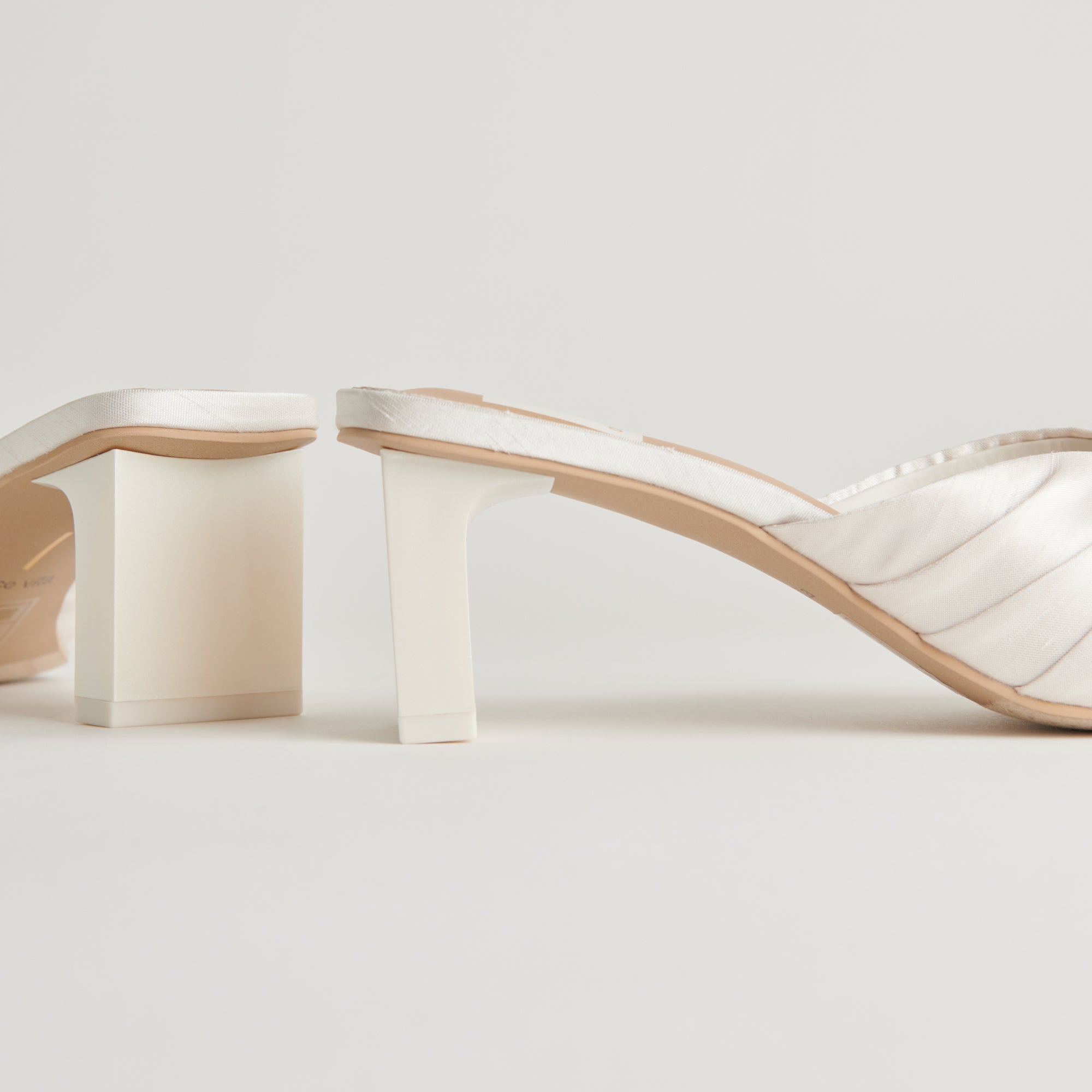 CARLAN Heels - Off White Silk Women's Dress Shoes for Weddings, Parties & Special Occasions