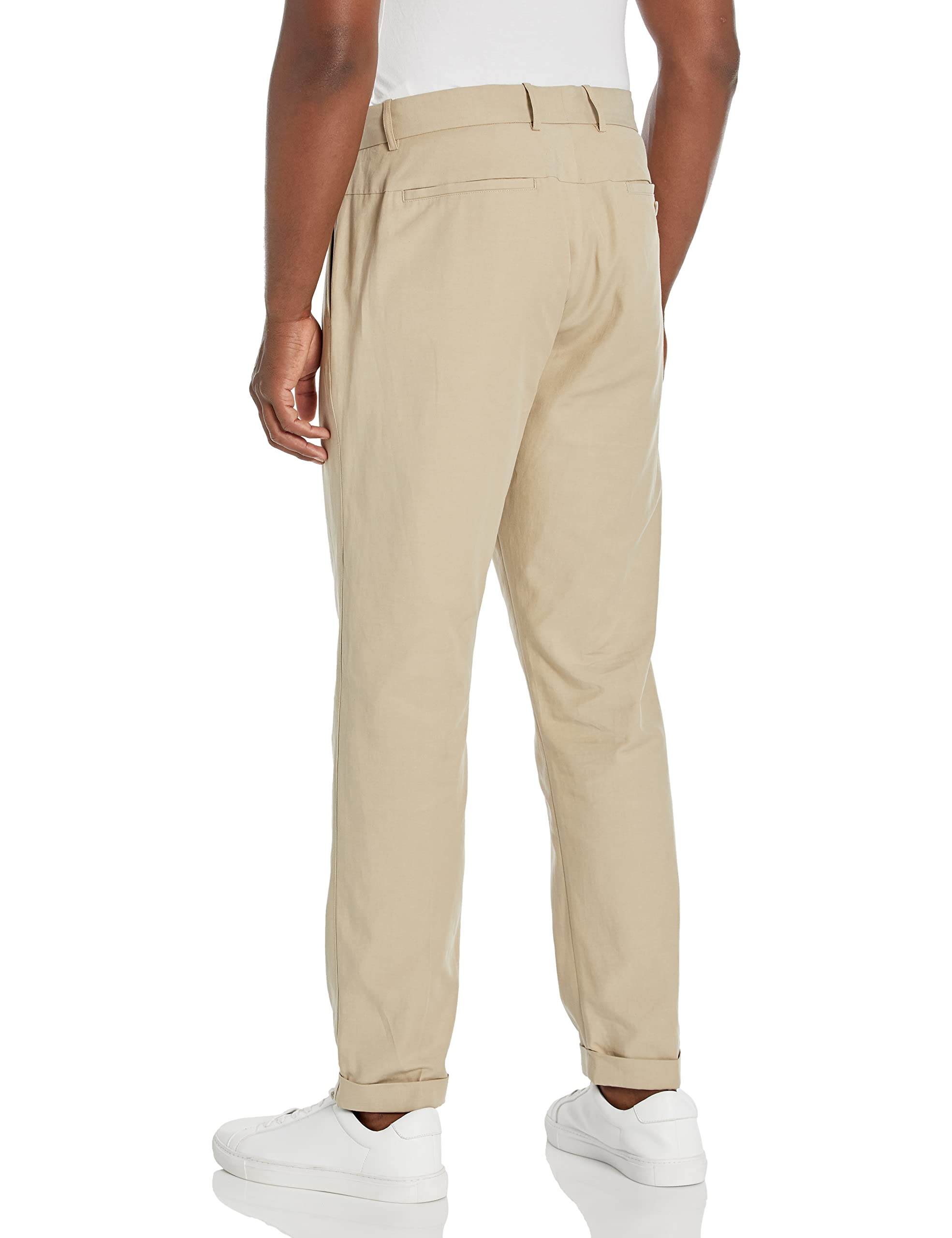 Vince Men's Slim Fit Tapered Cuffed Dress Pants - Formal Office Wear & Business Casual Trousers for Professional Men