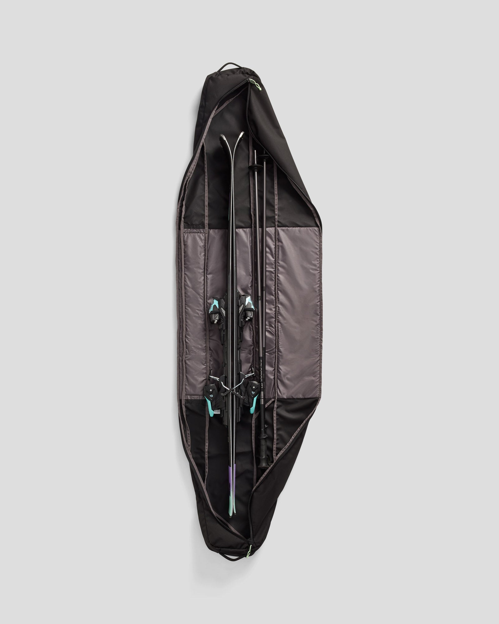 PWDR Days Snow Ski Bag - Waterproof & Durable Black Stingray Design for Skiing, Snowboarding & Winter Travel - Perfect for Airline Check-in & Mountain Adventures