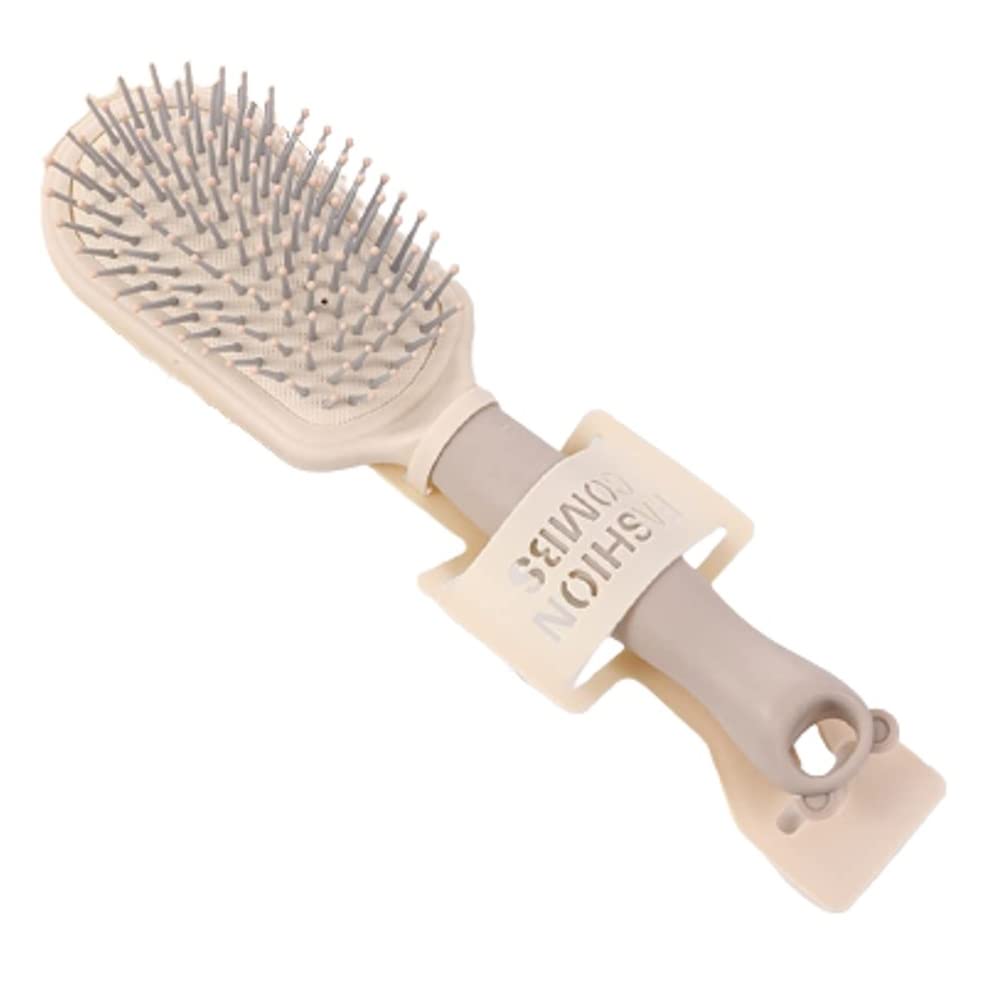 VATSHVI Paddle Brush for Long Thick Hair - Large Cushion Detangling Brush for Wet & Dry Hair - Smoothing Hair Brush for Women, Men & Kids - Beige Oval Hairbrush for Home, Travel & Salon Use