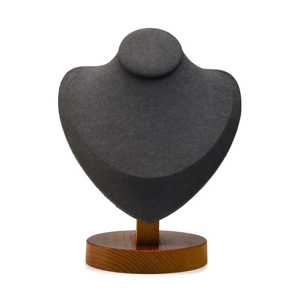 Elegant Black Jewelry Display Stand - Necklace & Jewelry Organizer with Mannequin Bust for Retail Store, Boutique, and Home Decor - Perfect for Showcasing Necklaces, Bracelets, and Earrings