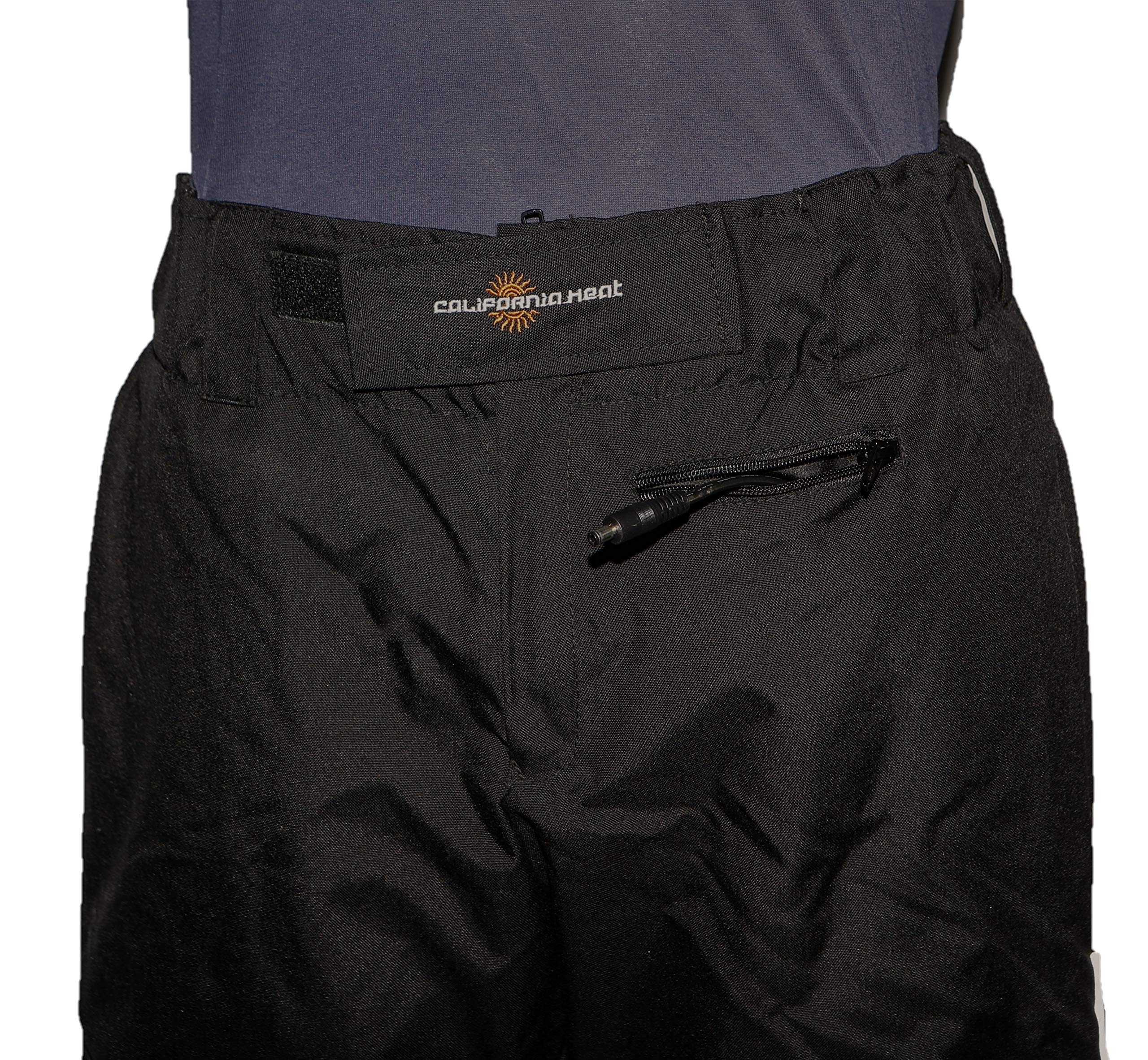 California Heat 12V Heated Motorcycle Pants for Men & Women - Windproof Winter Riding Gear with Battery Hookup - Perfect for Cold Weather Commuting & Long Distance Touring