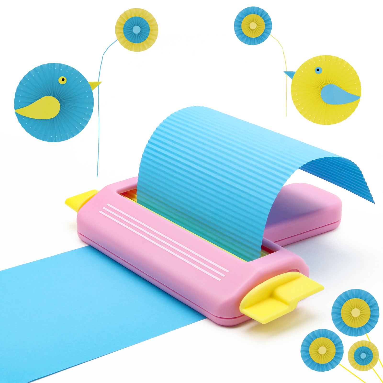 Pletpet Pink Paper Crimper Tool for DIY Crafts - Wave Shape Maker for Card Stock, Scrapbooking & Decoration - Perfect for Handmade Greeting Cards, Gift Wrapping & School Projects