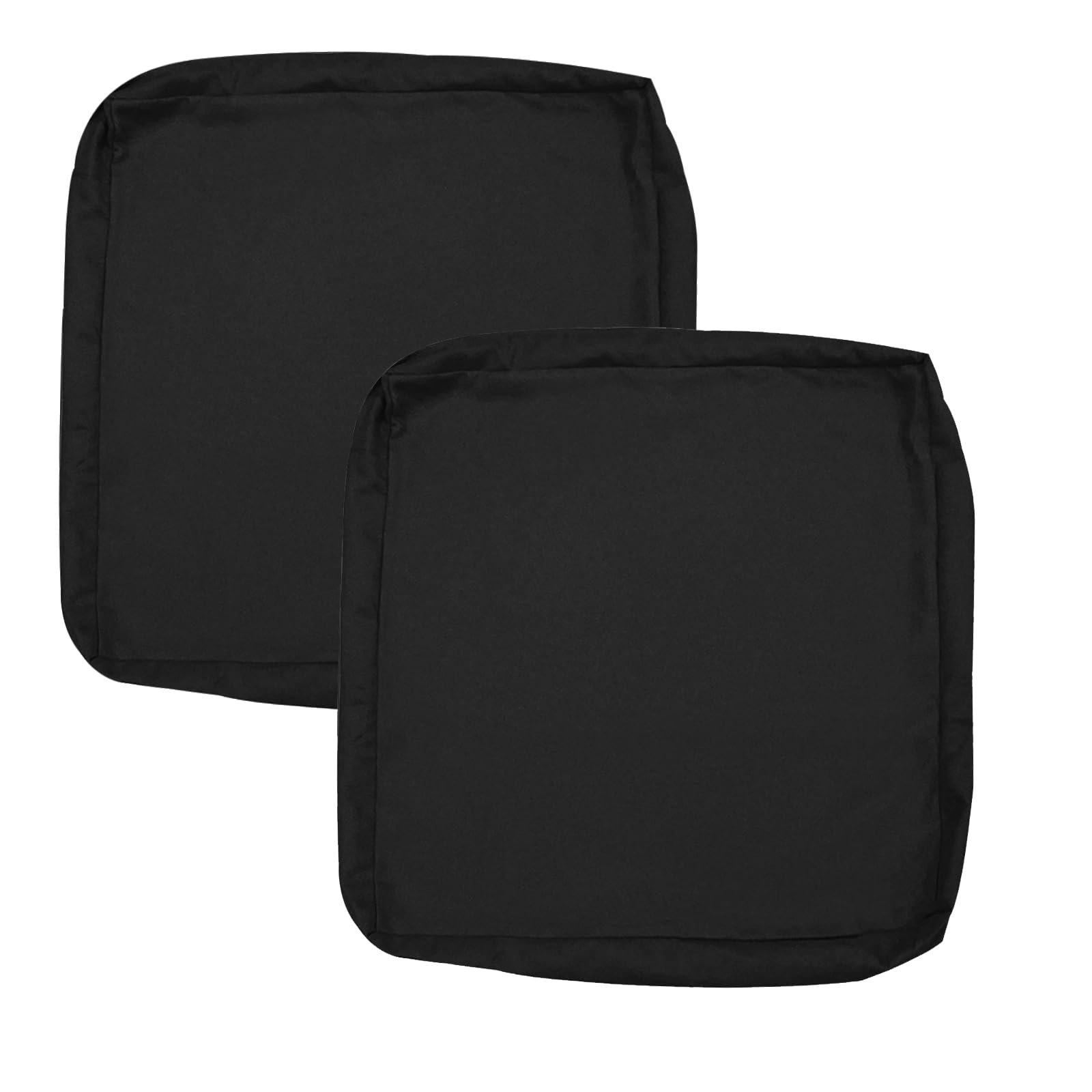 Oslimea 25x25x5 Inch Waterproof Outdoor Patio Cushion Covers (2-Pack) - Washable Replacement Slipcovers for Sofa, Chair & Furniture Protector - Indoor/Use for Deck, Garden, Poolside - Black