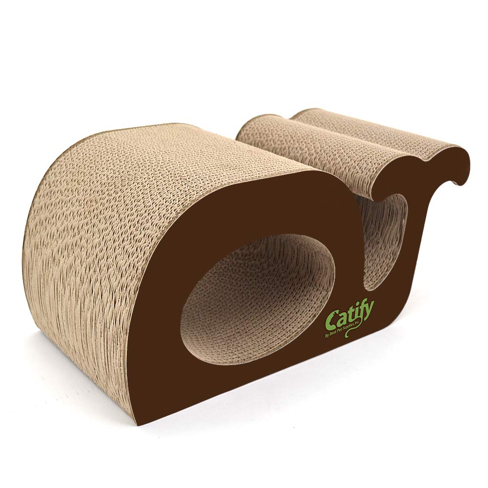 Best Pet Supplies Whale-Shaped Cat Scratcher Cardboard - Durable & Eco-Friendly Cat Scratching Post for Indoor Cats, Perfect for Playtime & Nail Care in Living Room or Bedroom