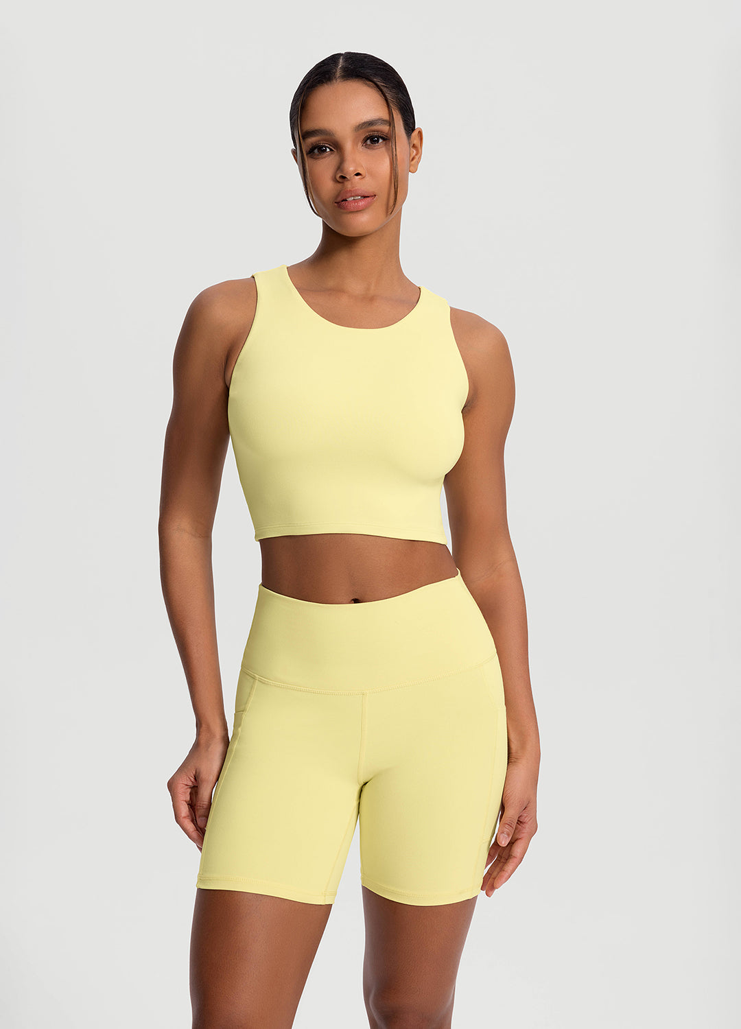 High Neck Cropped Tank Top for Women - Summer Workout & Yoga Tops - Breathable Athletic Shirts for Running, Gym, and Casual Wear
