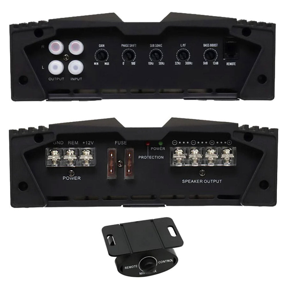 Power Acoustik OD1-3000 3000W Class A/B 1 Ohm Stable Monoblock Car Amplifier with Bass Remote - High Power Car Audio System for Deep Bass & Clear Sound in Vehicles, Trucks & SUVs