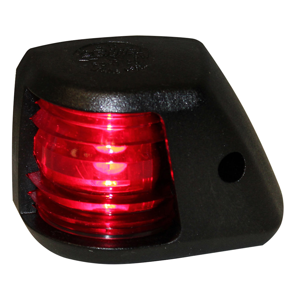 Aqua Signal 20302 7 Series 20 Side Mount Red Port Navigation Light with Black Housing - Perfect for Marine Boats, Yachts & Watercraft Safety Lighting