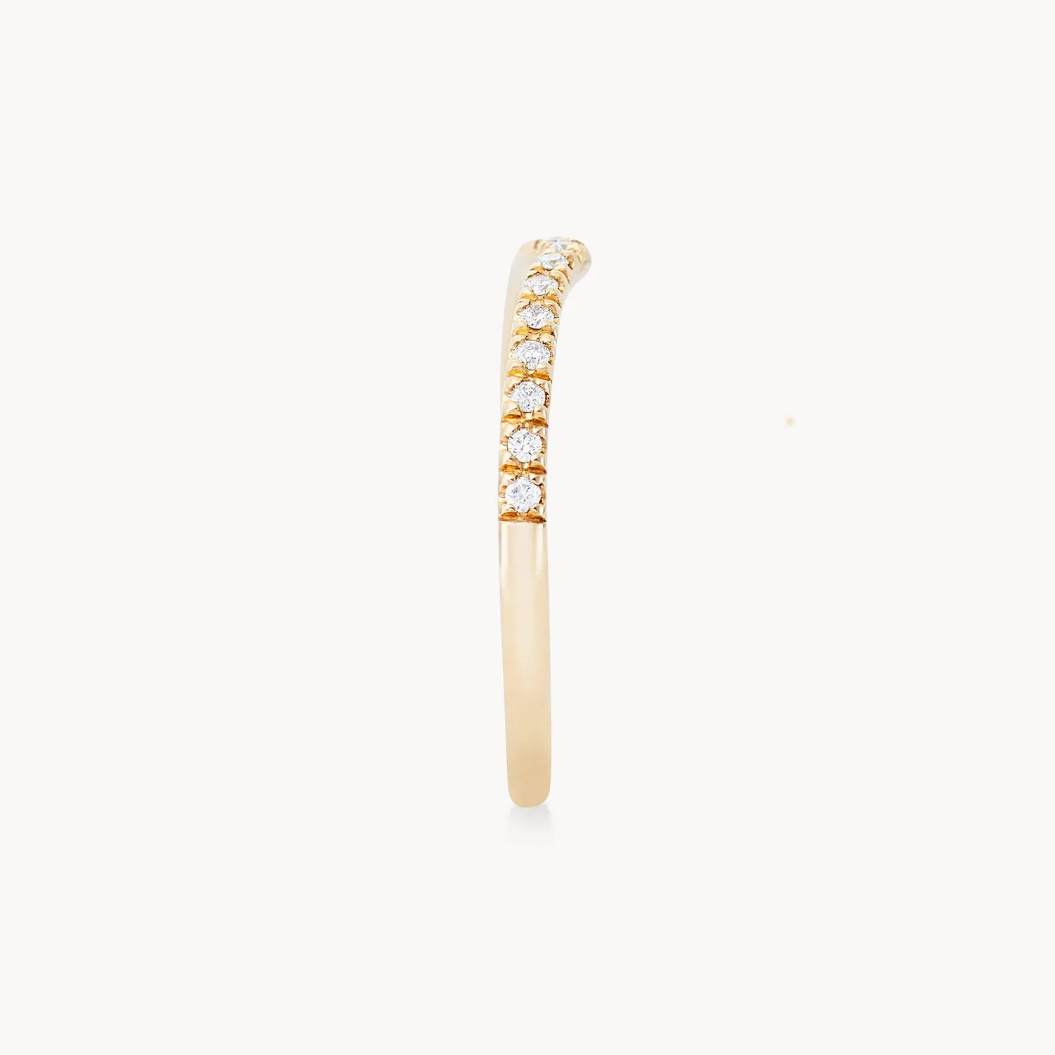 14K Yellow Gold Eternity Band with White Diamonds - Elegant Wedding Ring for Women, Perfect for Anniversaries, Engagements & Special Occasions