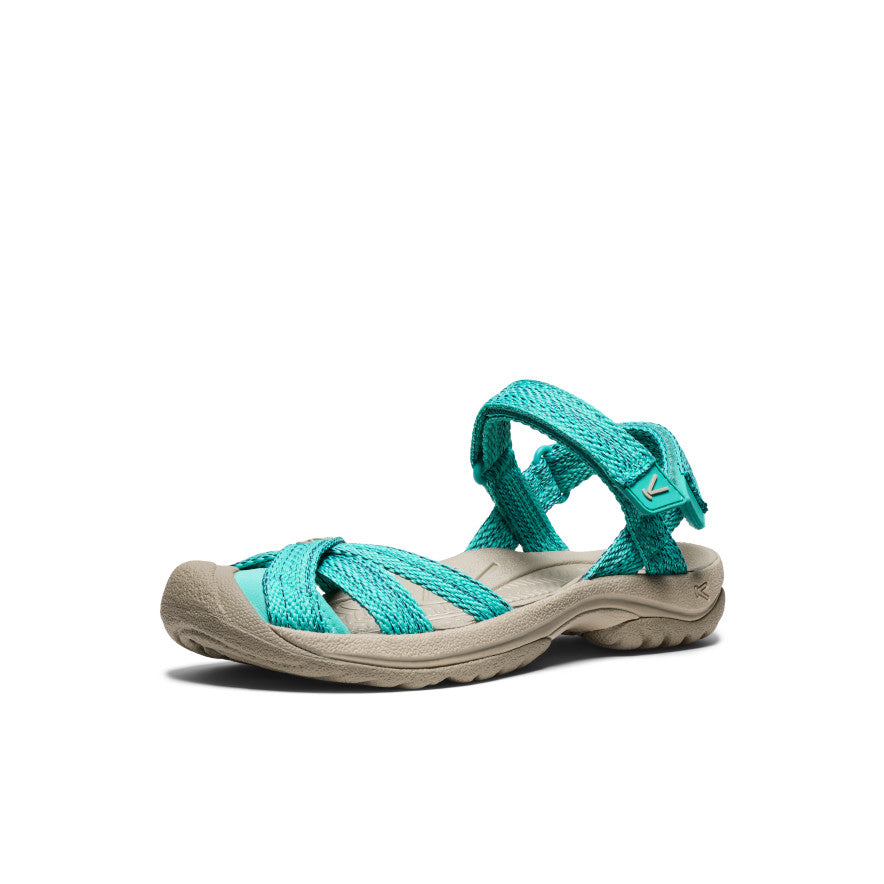 Women's Comfortable Bali Strap Sandals - Bright Aqua Color | Beach, Vacation & Summer Walking Shoes