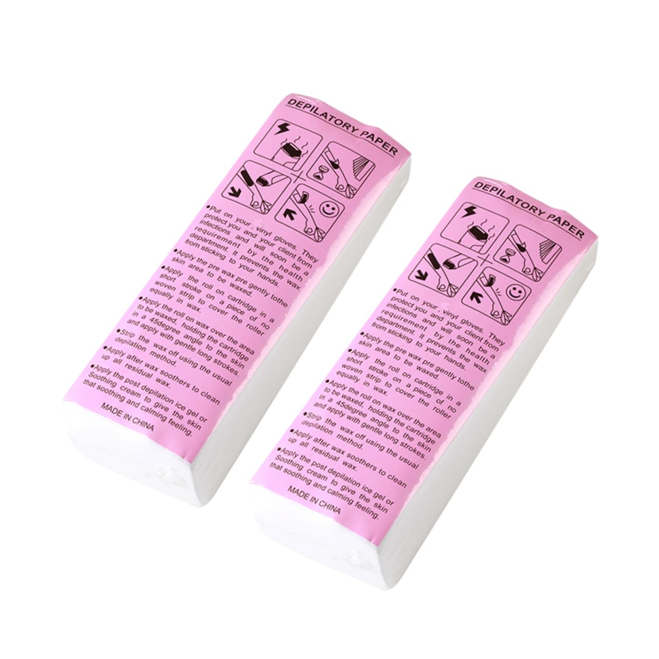 2 Pack Hair Removal Wax Strips for Women - Facial & Body Hair Remover, Wax Beads & Eraser for Smooth Skin | At-Home Waxing Kit for Legs, Arms, Bikini Line & Face | Painless Hair Removal Solution