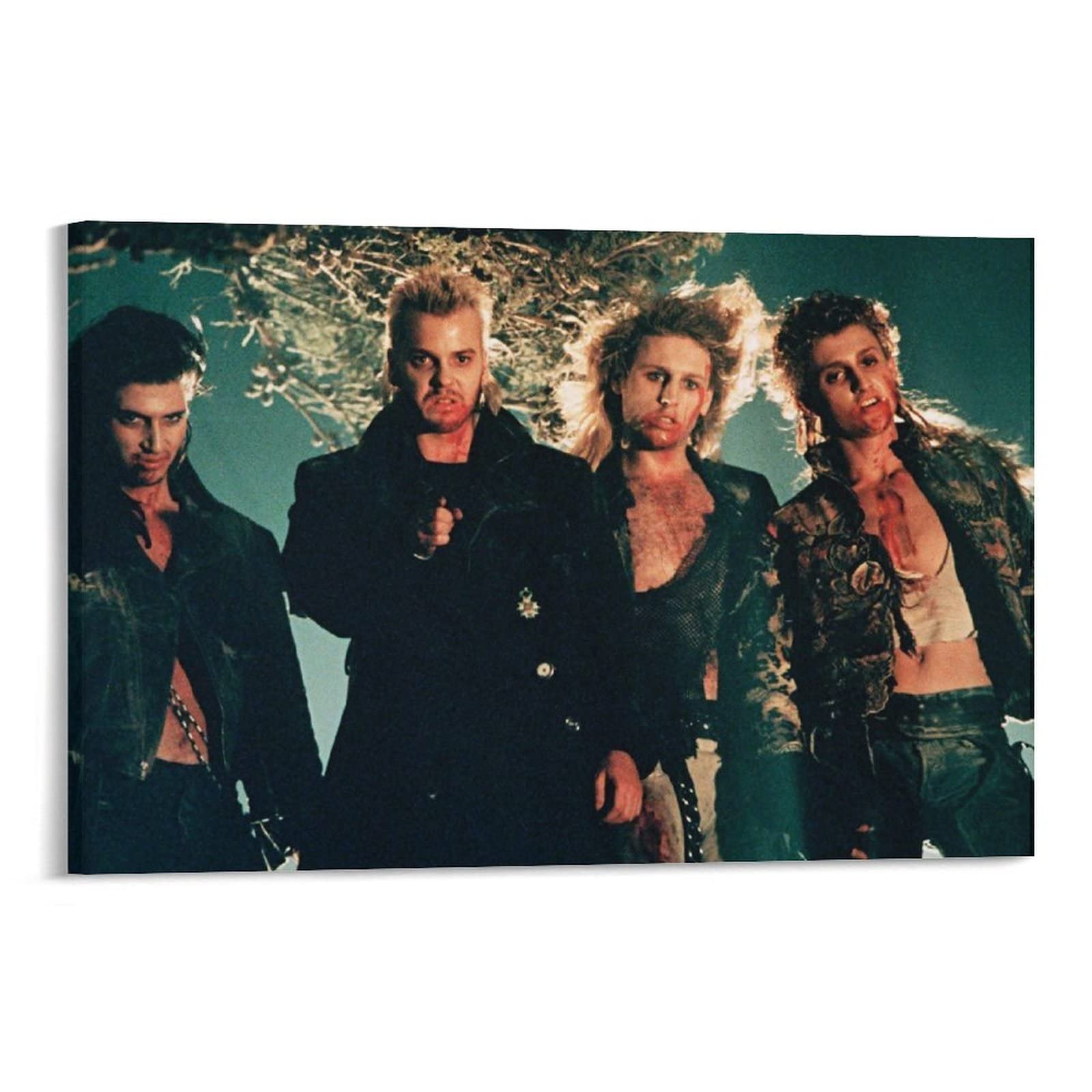 The Lost Boys Movie Poster Set of 3 - Vintage Canvas Wall Art Prints for Home Theater Decor, Living Room, Bedroom & Office - Framed/Unframed Options - Perfect Gift for Horror & 80s Movie Fans