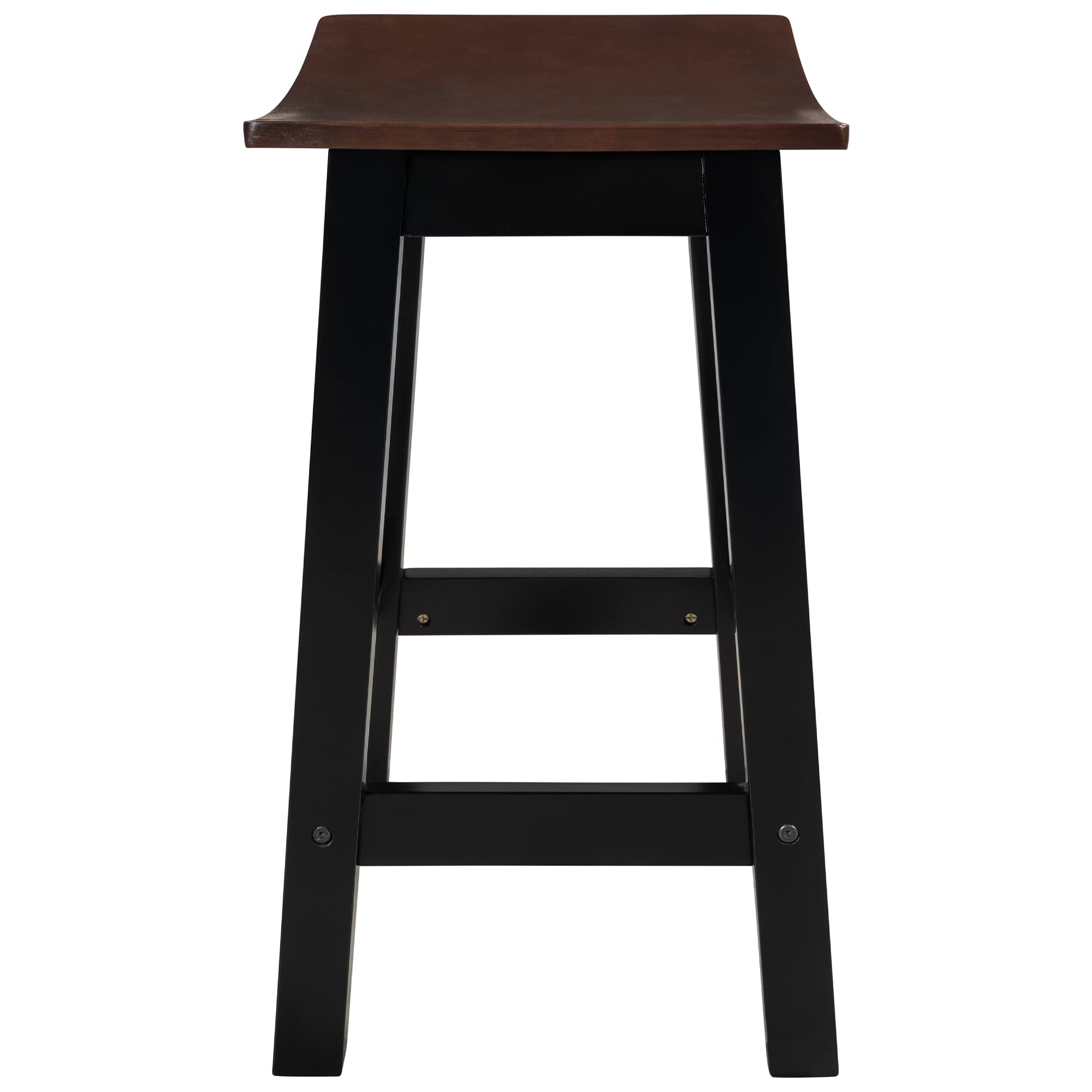 Compact 3-Piece Wooden Counter Height Dining Set with 2 Suspended Stools & 3-Tier Storage, Perfect for Small Spaces, Kitchen Nooks, and Cozy Apartments