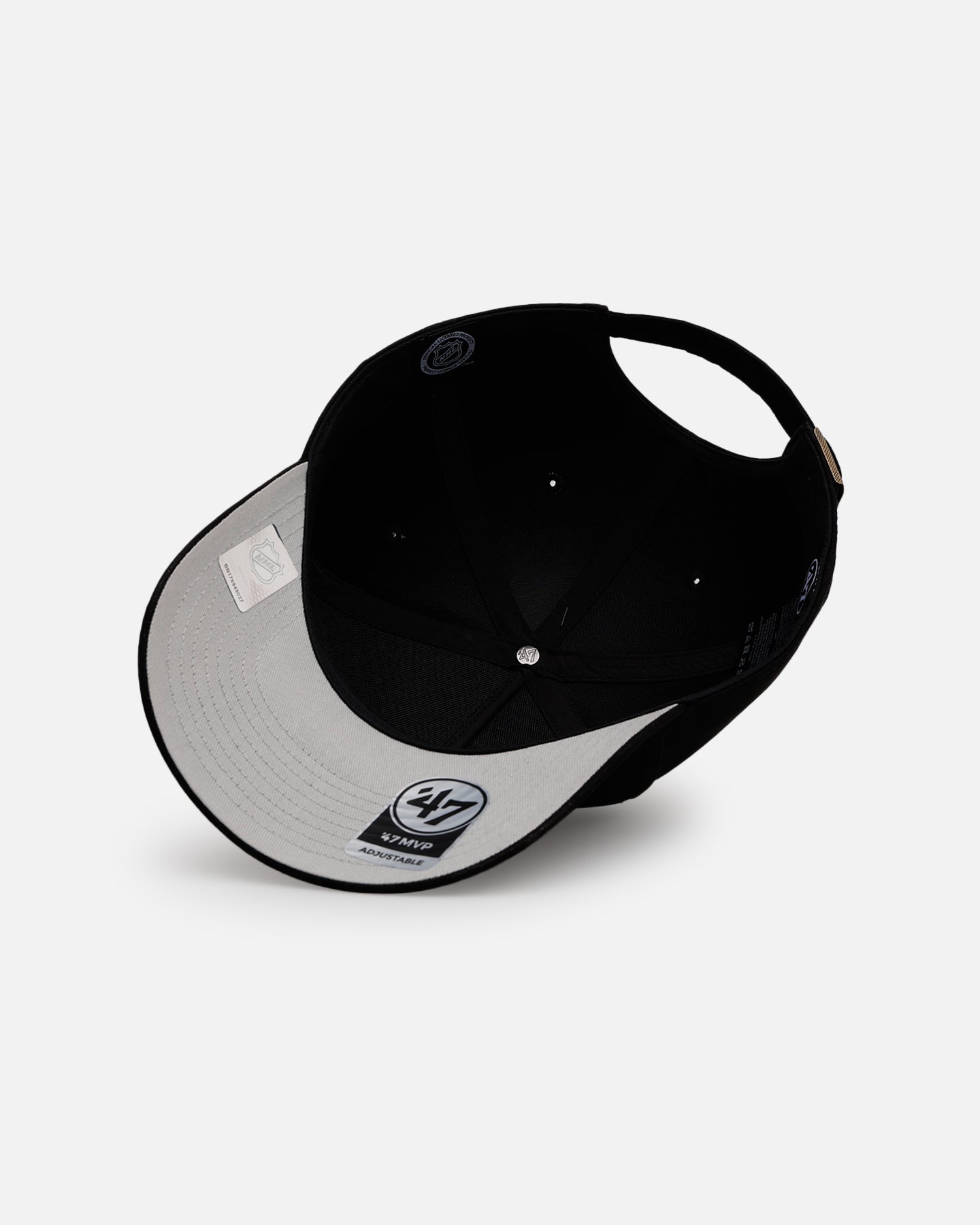 47 Brand Anaheim Ducks Ultrasuede 47 MVP Strapback Hat - Black & White Adjustable Snapback for Hockey Fans & Sports Enthusiasts - Perfect for Game Day, Tailgating & Casual Wear