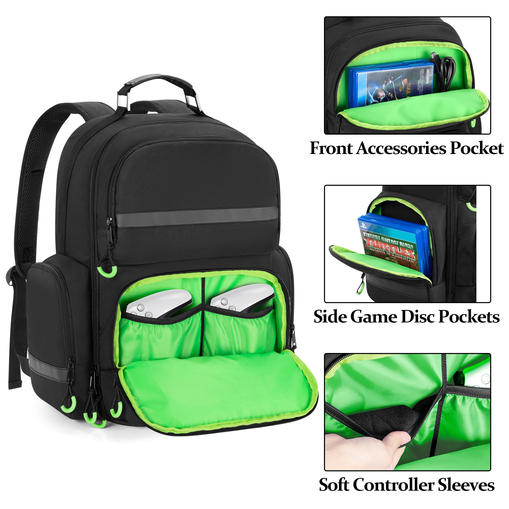 PS5 Backpack for Travel & Gaming - Compatible with PS5 Pro, PS5 Slim & 15.6