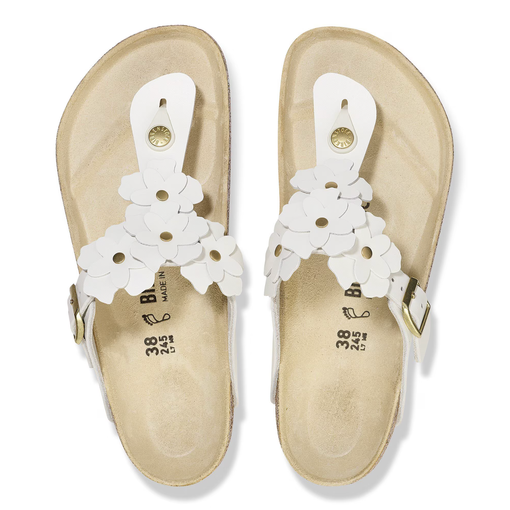 Birkenstock Women's Gizeh Flower Leather Sandals - Comfortable & Stylish Summer Footwear for Beach, Pool & Casual Outings