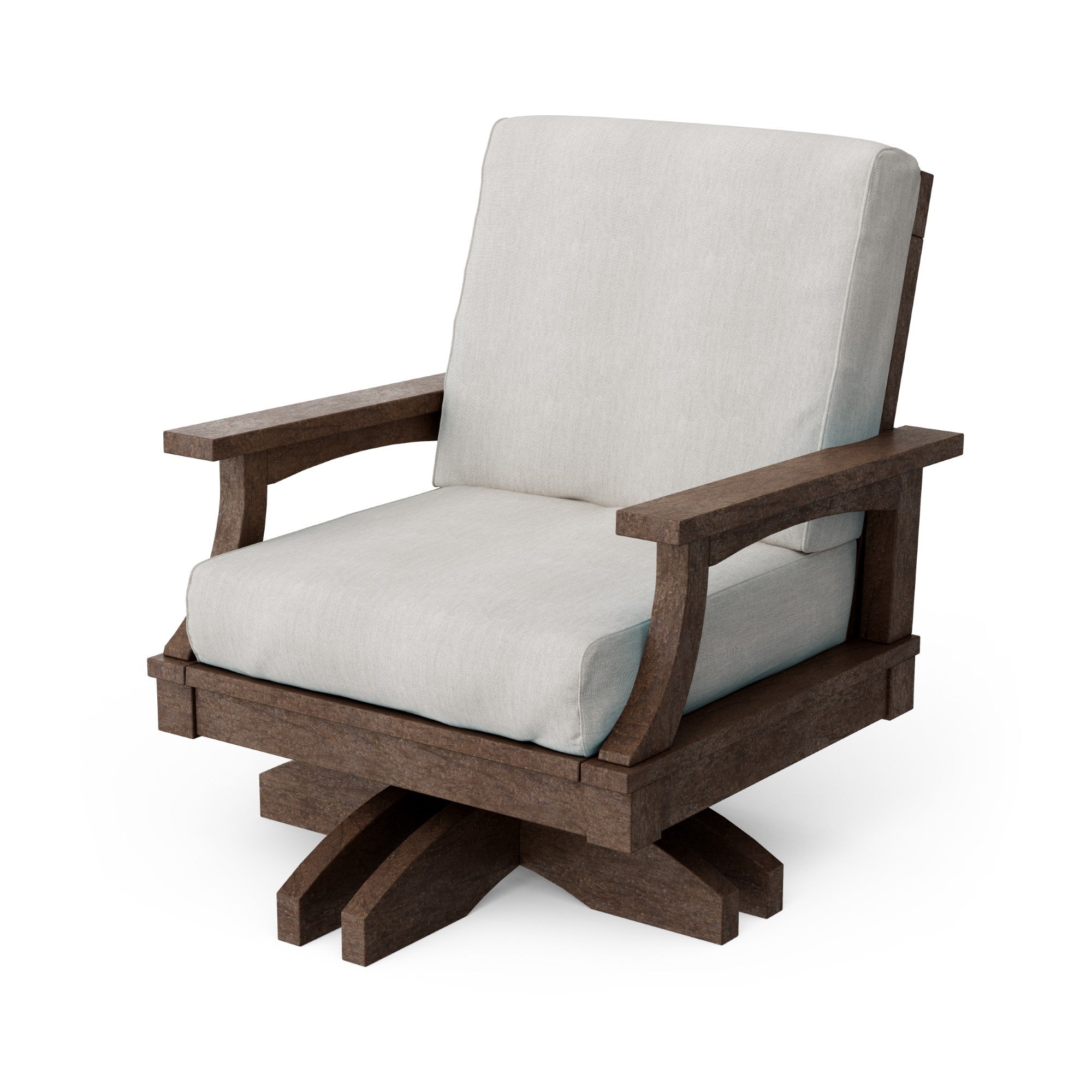 Heritage Deep Seating Swivel Chair - 360° Rotating Patio Lounge Chair with Cushions, Weather-Resistant Outdoor Furniture for Garden, Poolside & Backyard Relaxation