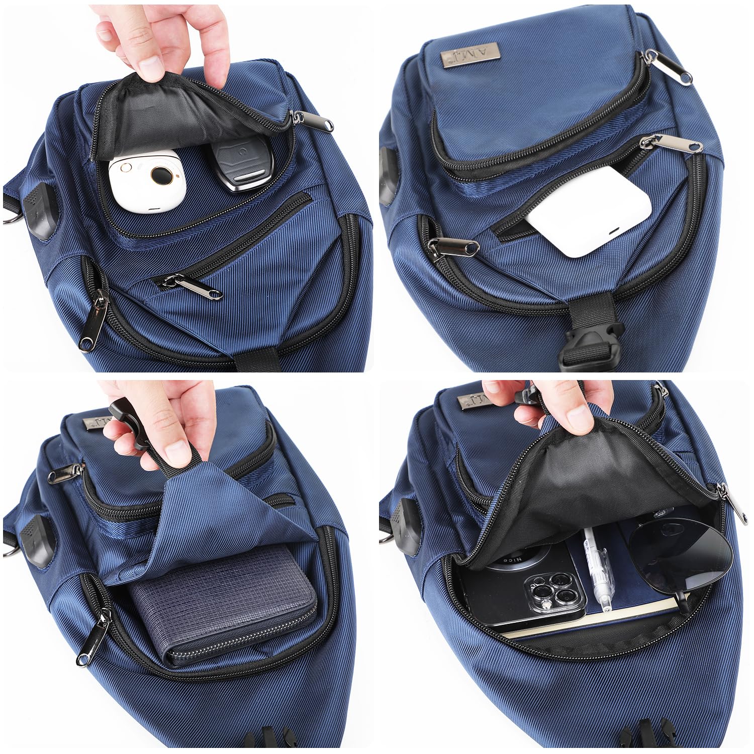 Men's & Women's Crossbody Sling Backpack with USB Charging Port - Lightweight Shoulder Bag for Hiking, Camping, Travel & Daily Use | Perfect for Outdoor Adventures, Commuting & College