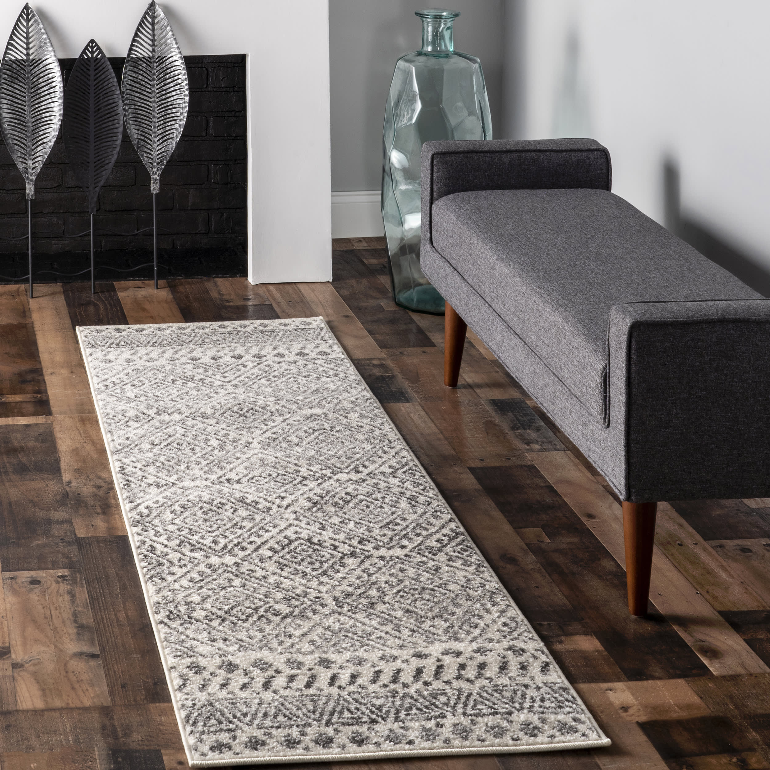 Luxury Diamond Trellis Area Rug - Soft Off White Modern Boho Rug for Living Room, Bedroom & Nursery - Perfect for Home Decor, Wedding Gifts & Housewarming Presents