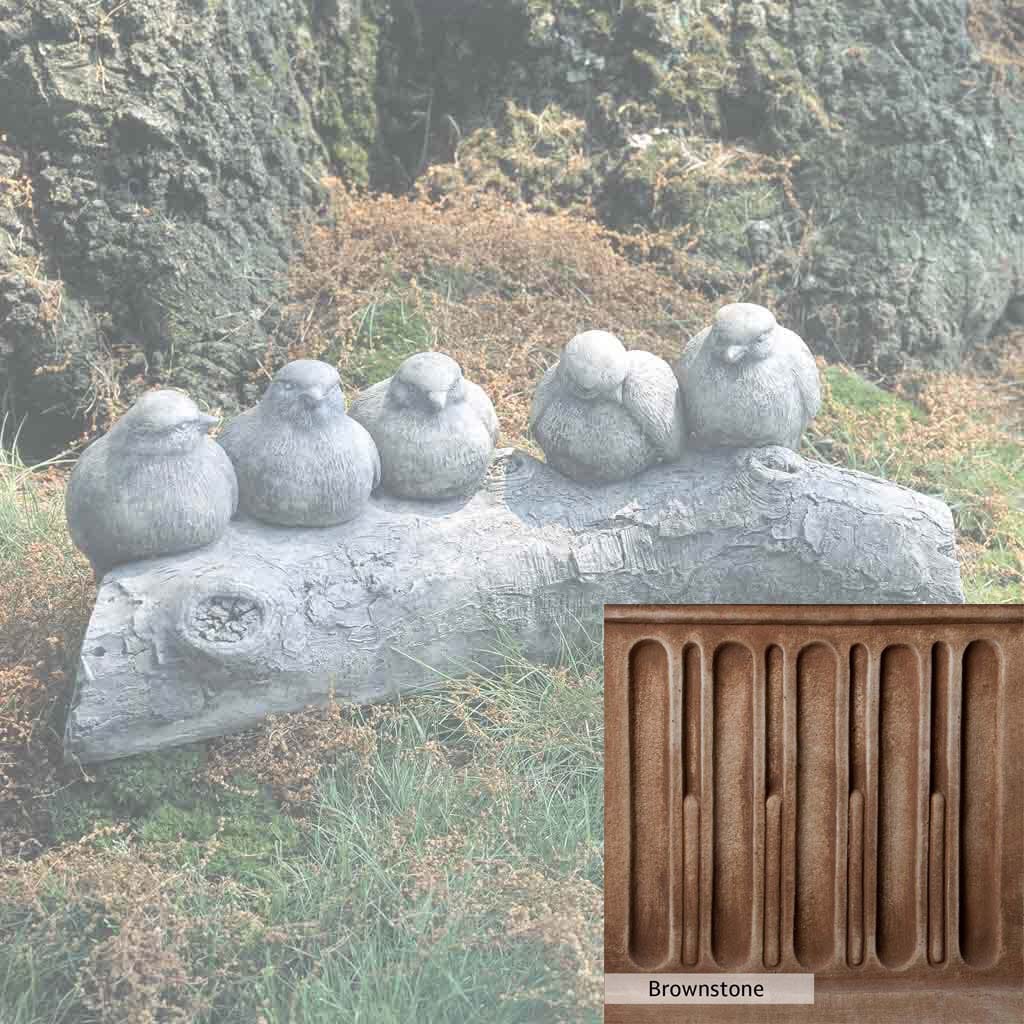 Campania International Birds on a Log Garden Statue - Handcrafted Outdoor Decor for Patio, Yard & Garden - Perfect for Bird Lovers & Nature-Inspired Landscaping