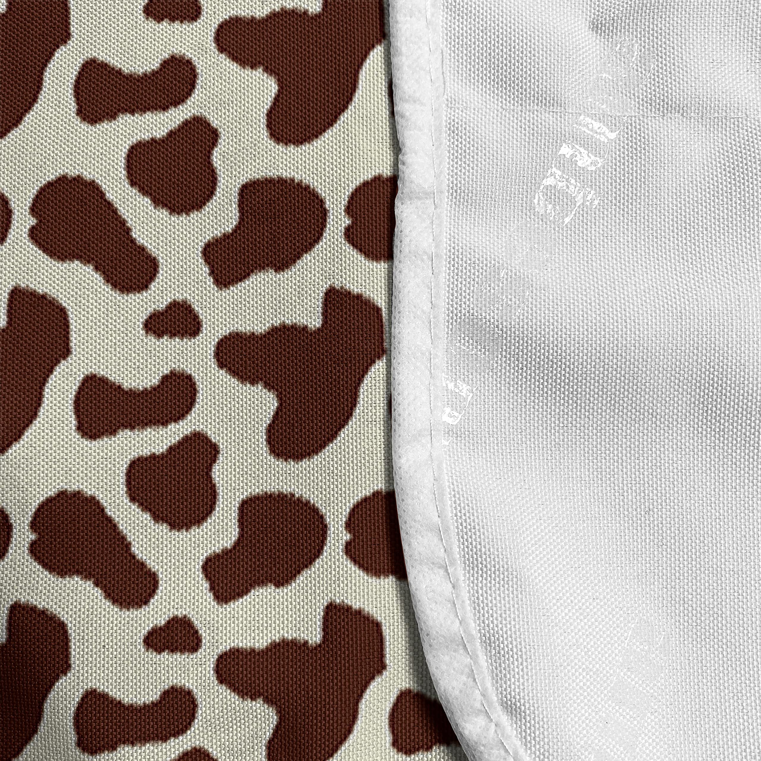 Ambesonne Cow Print Microwave Cover - Water Resistant Kitchen Organizer with Pockets, 36