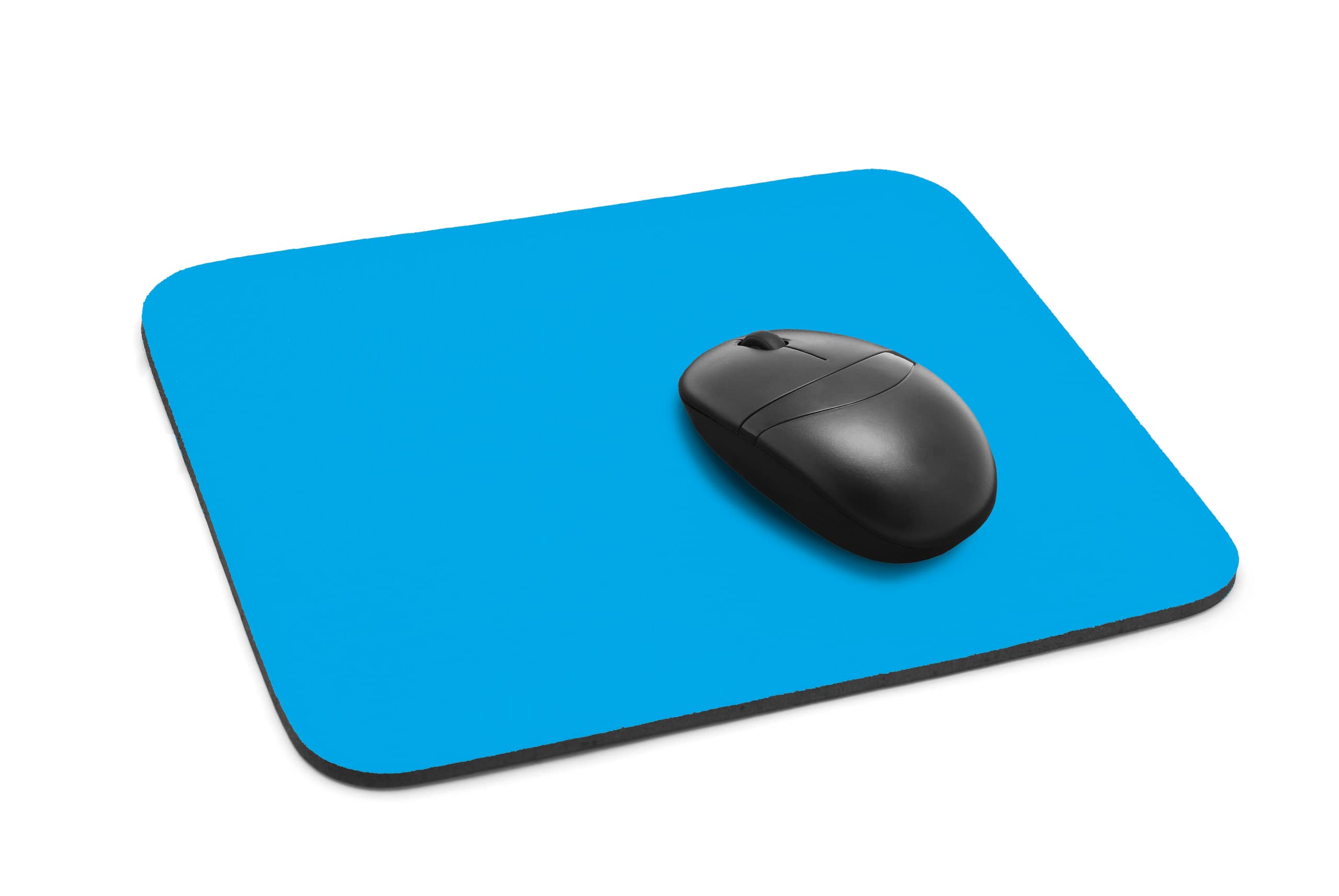 Premium Solid Color Mouse Pad - Cyan Blue, Non-Slip Rubber Base, Smooth Surface for Gaming & Office Work - Perfect for PC, Laptop & Computer Desks
