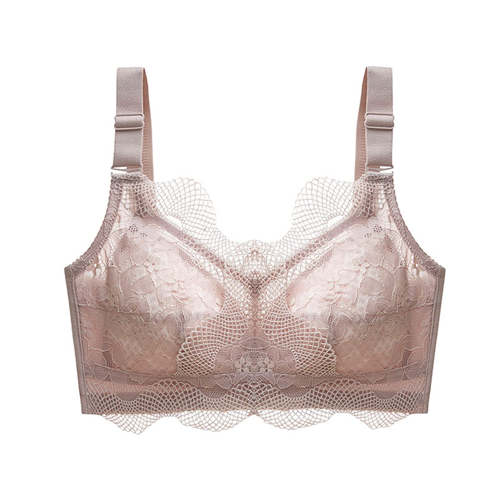 Adjustable Lace Sports Bra for Women - Medium Support Seamless Workout Top - High Impact Running & Yoga Bras for Active Lifestyles