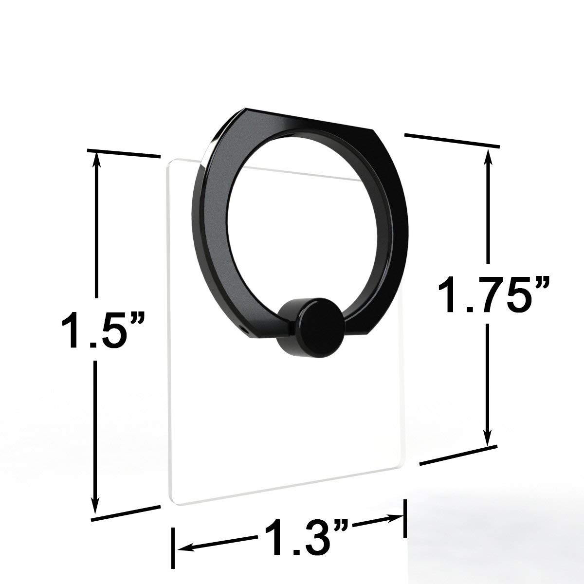 360° Rotating Phone Ring Holder - Adjustable Finger Grip Stand for Smartphones & Tablets | Secure Grip for Selfies, Videos & Hands-Free Use (Black)