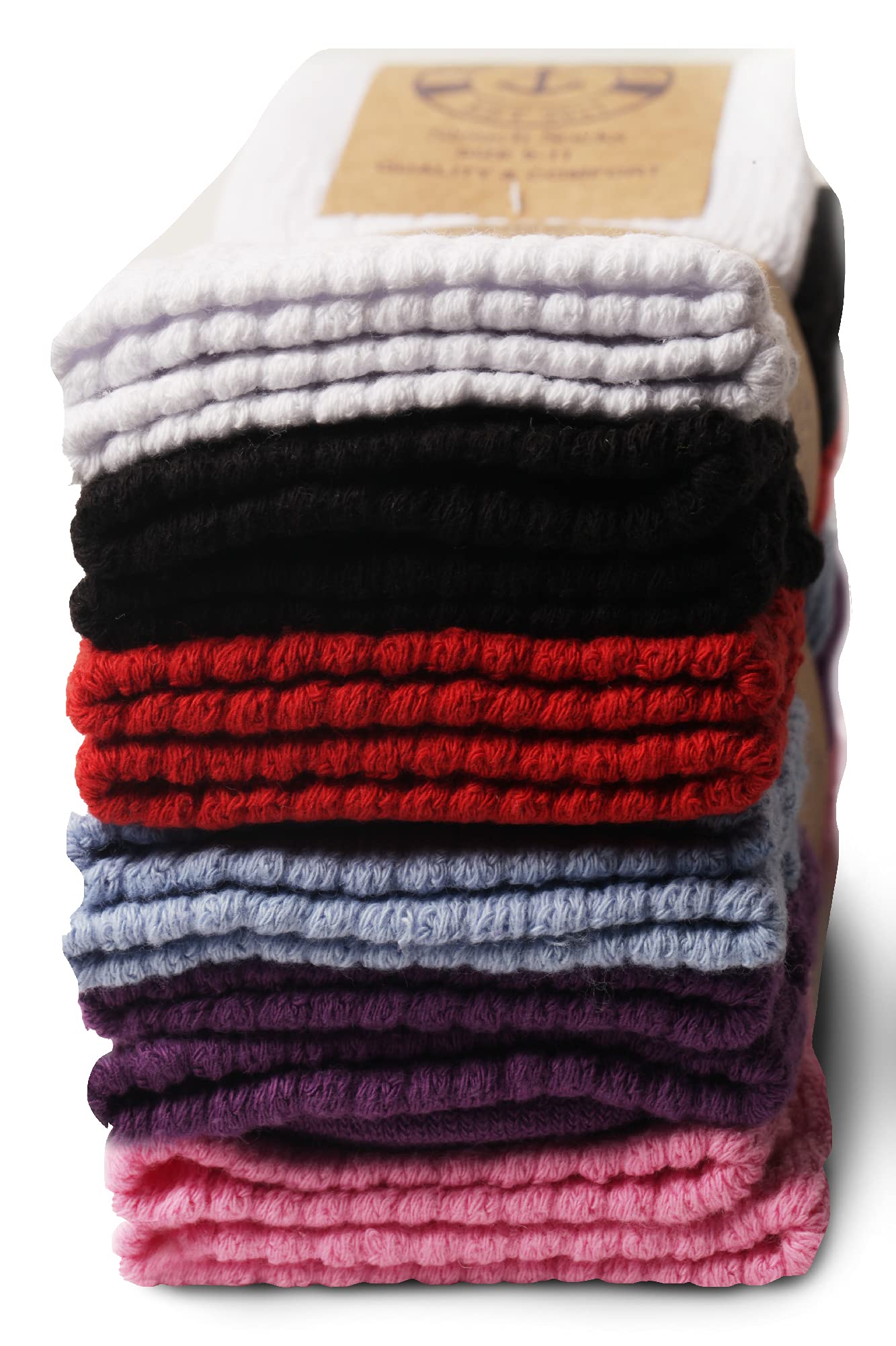 Yacht & Smith 120 Pack Women's Cotton Slouch Socks - Knee High Boot Socks for Women | Soft & Comfortable Crew Socks for Winter, Fall, and Casual Wear