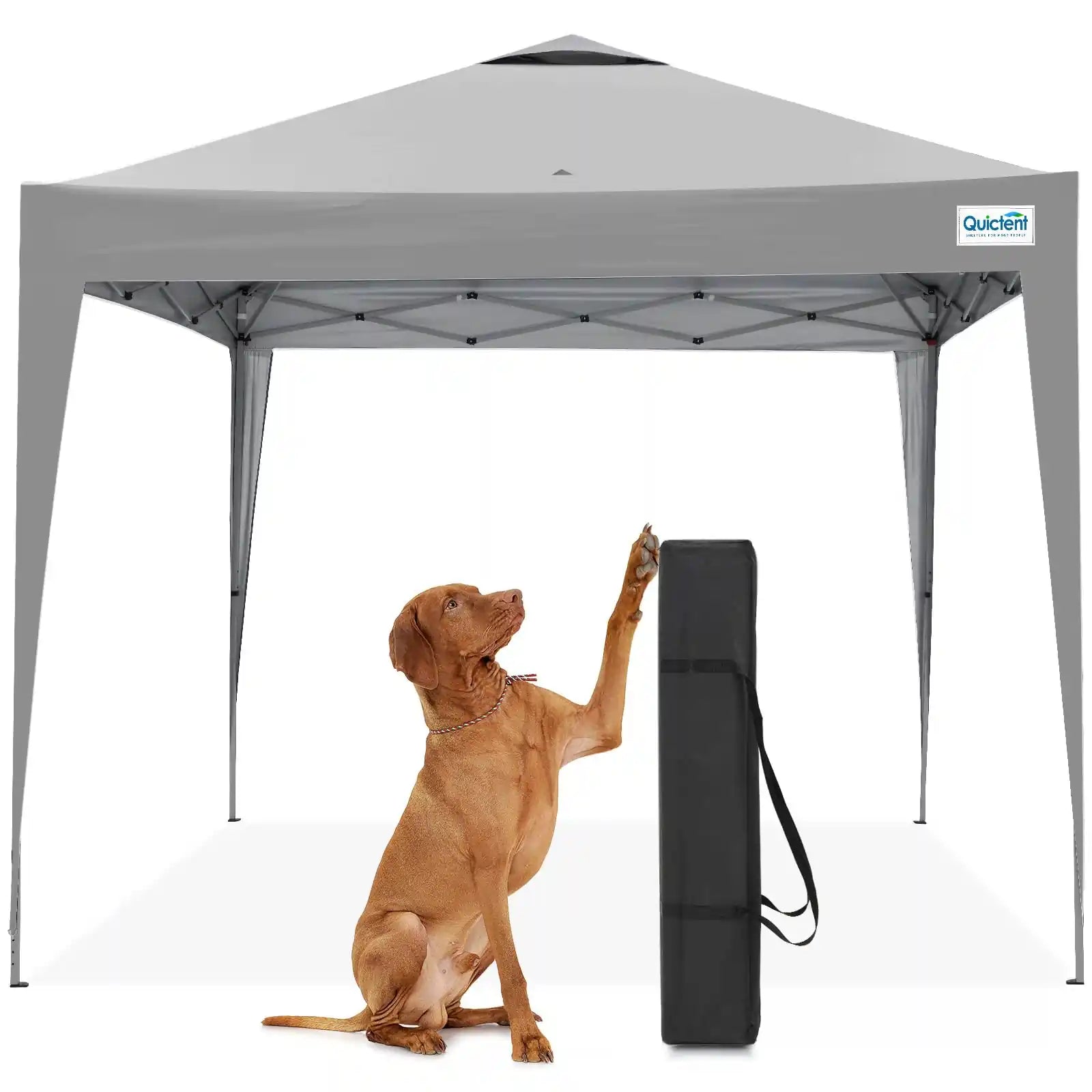 10' x 10' EZ Up Pop Up Canopy Tent with No Side Walls - Instant Shelter for Outdoor Events, Camping, Beach, Backyard Parties & Farmers Markets