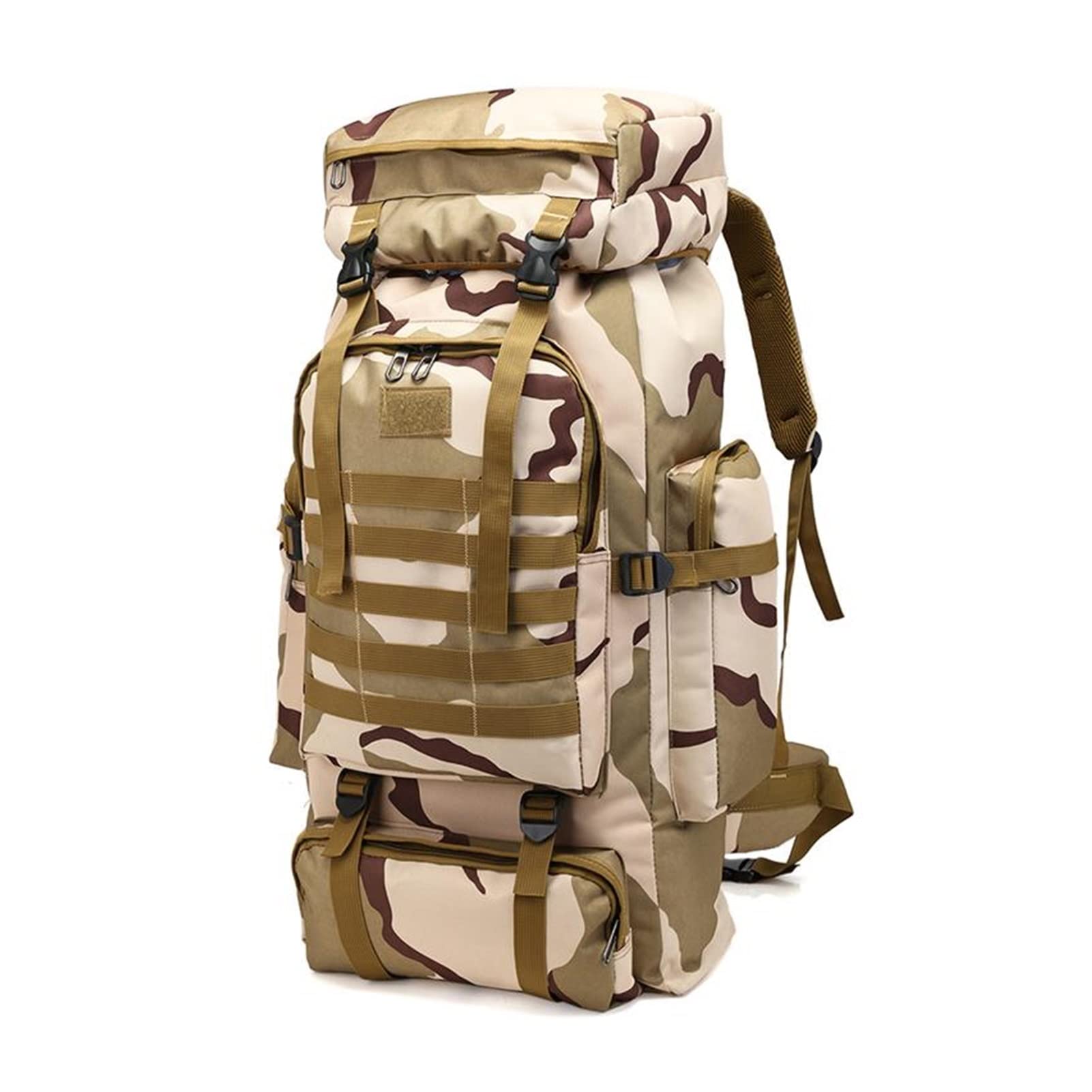BYDFCOE 80L Waterproof Camouflage Backpack for Men & Women - Lightweight Hiking Backpack for Camping, Climbing, Mountaineering & Outdoor Sports (34 x 17 x 72cm) - Perfect for Weekend Adventures & Wilderness Exploration