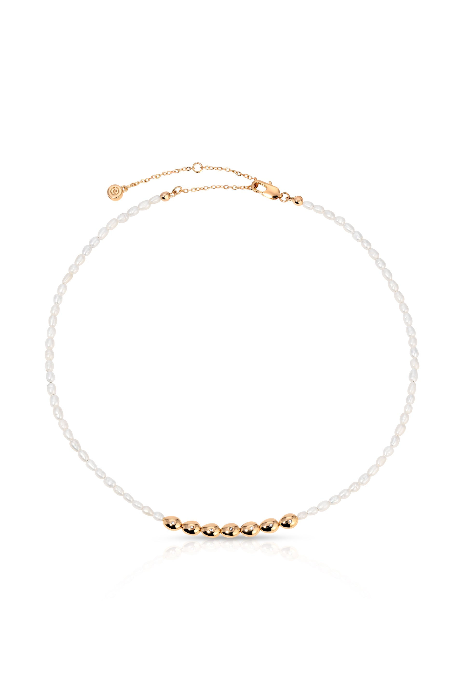 Elegant Freshwater Pearl Polished Pebble Necklace for Women - Perfect for Weddings, Parties & Everyday Wear