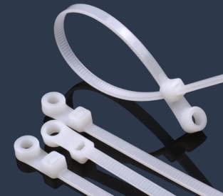 6 Inch 50 lbs Heavy Duty UV Resistant Nylon Cable Zip Ties (500 Pack) - Professional Grade Mounting Hole Wire Ties for Outdoor Electrical, Home Organization & Industrial Use