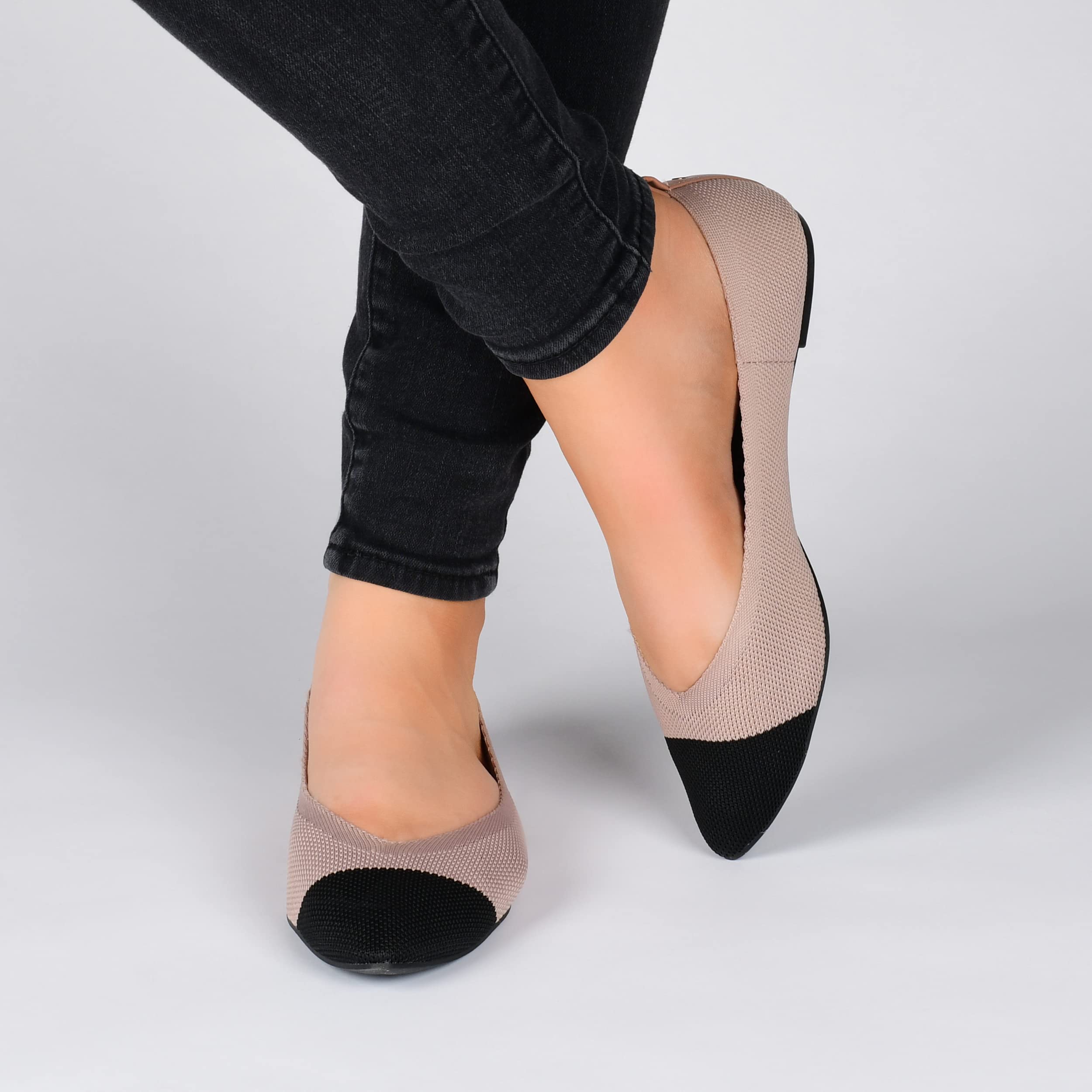 Journee Collection Women's Flats - Comfortable Ballet Shoes for Work & Casual Wear | Slip-On Loafers for Office, Travel & Everyday Use