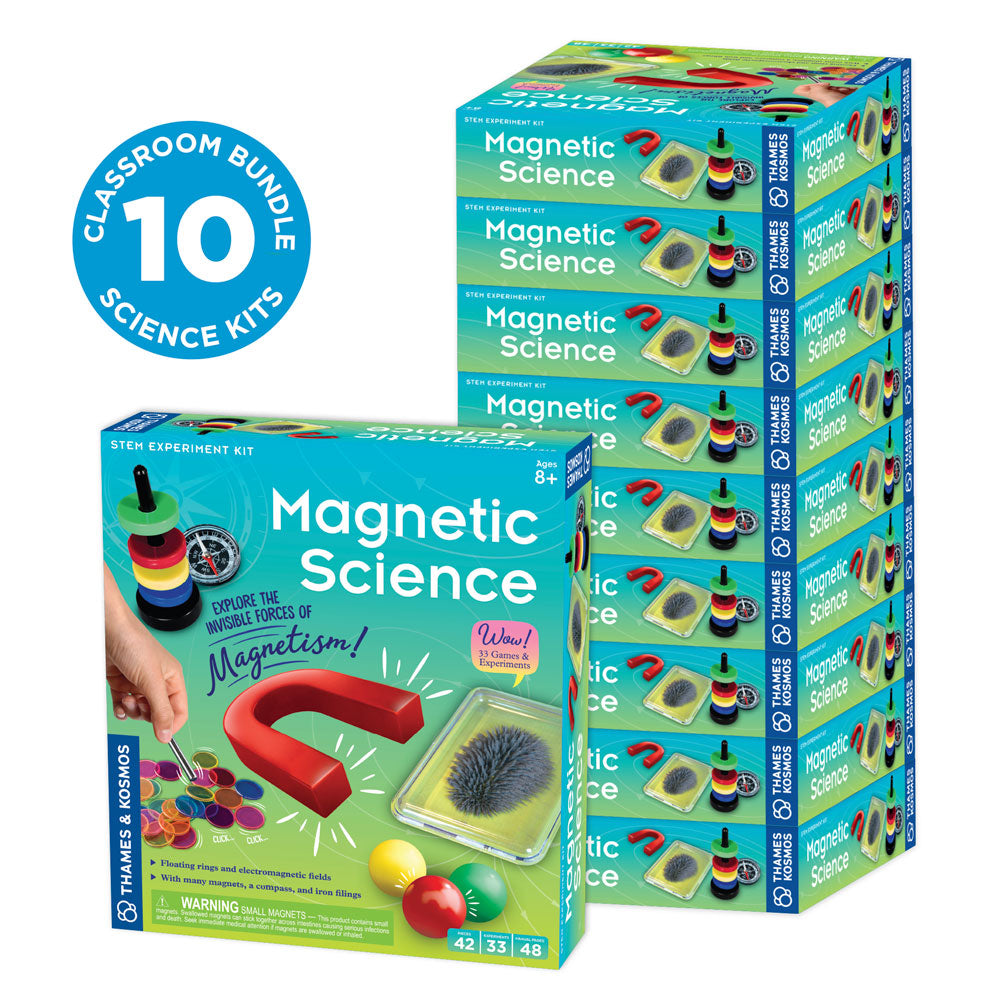 10 Pack Magnetic Science Classroom Kit for Kids - STEM Learning Tools for Science Experiments & Classroom Activities