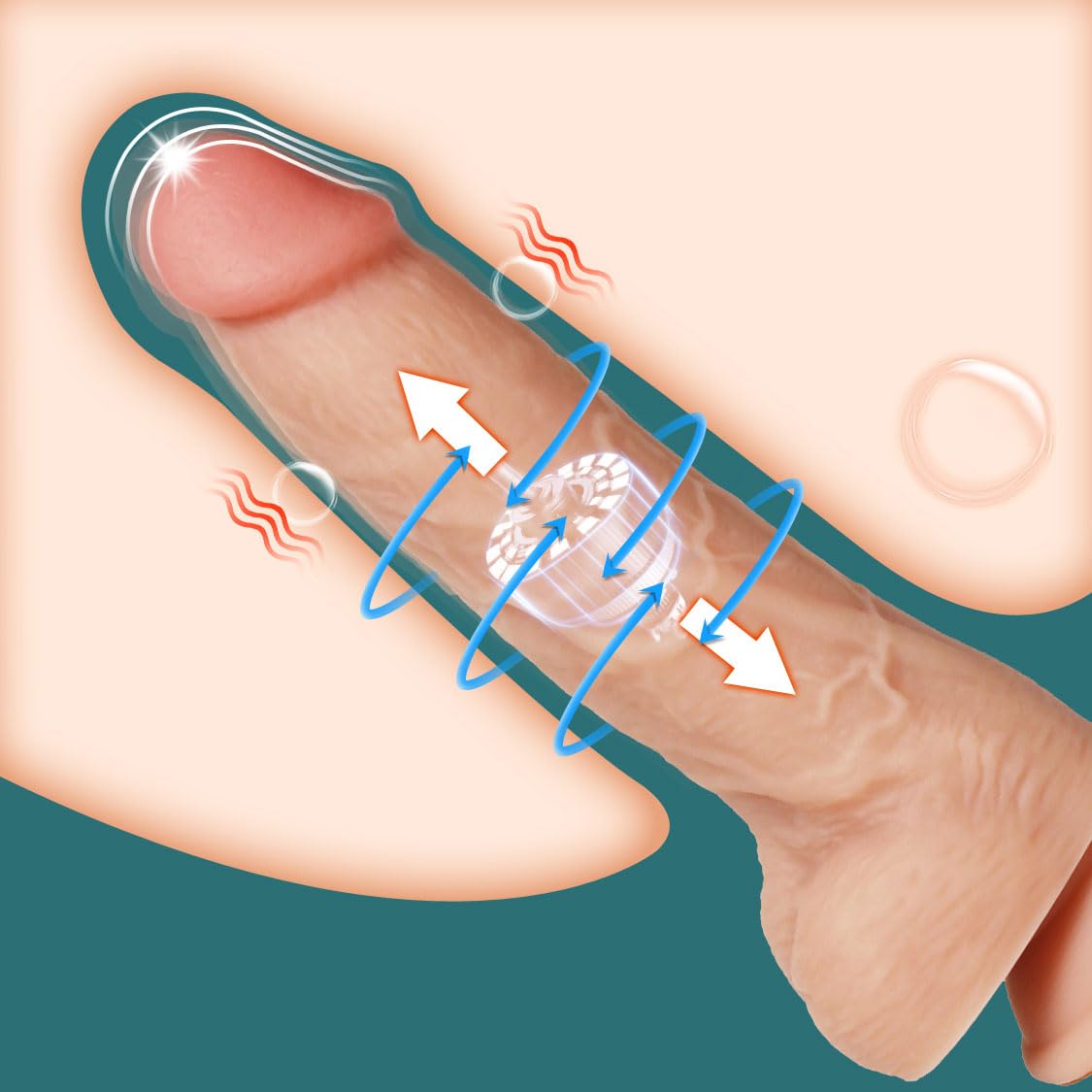 Remote Control Vibrator for Women - Powerful Clitoral & G-Spot Stimulator, Realistic XXL Thrusting Dildo with Multi-Speed Vibration - Best Adult Sex Toy for Couples & Solo Play (Bedroom Fun, Long Distance Romance, Discreet Personal Pleasure)