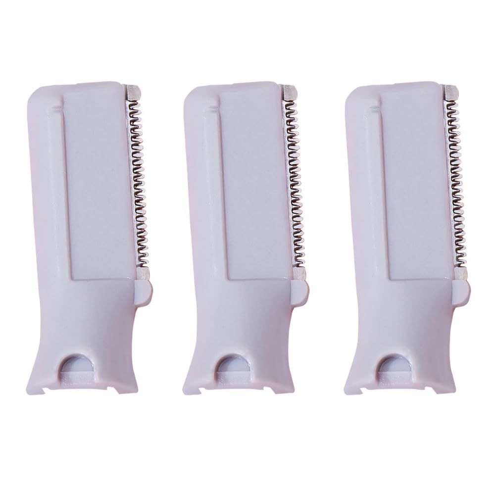 3 Pack Electric Eyebrow Trimmer Replacement Blades - Rechargeable Battery-Powered Precision Trimmer Blades for Women's Facial Hair - Perfect for Eyebrow Shaping, Upper Lip & Chin Hair Removal at Home or Travel