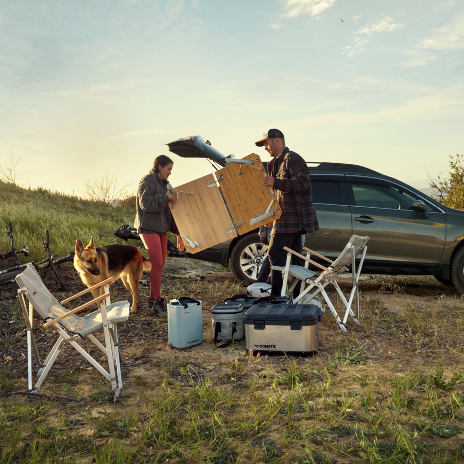 Dometic GO Compact Camp Table - Portable Folding Outdoor Picnic Table for Camping, Hiking, and Backyard Use